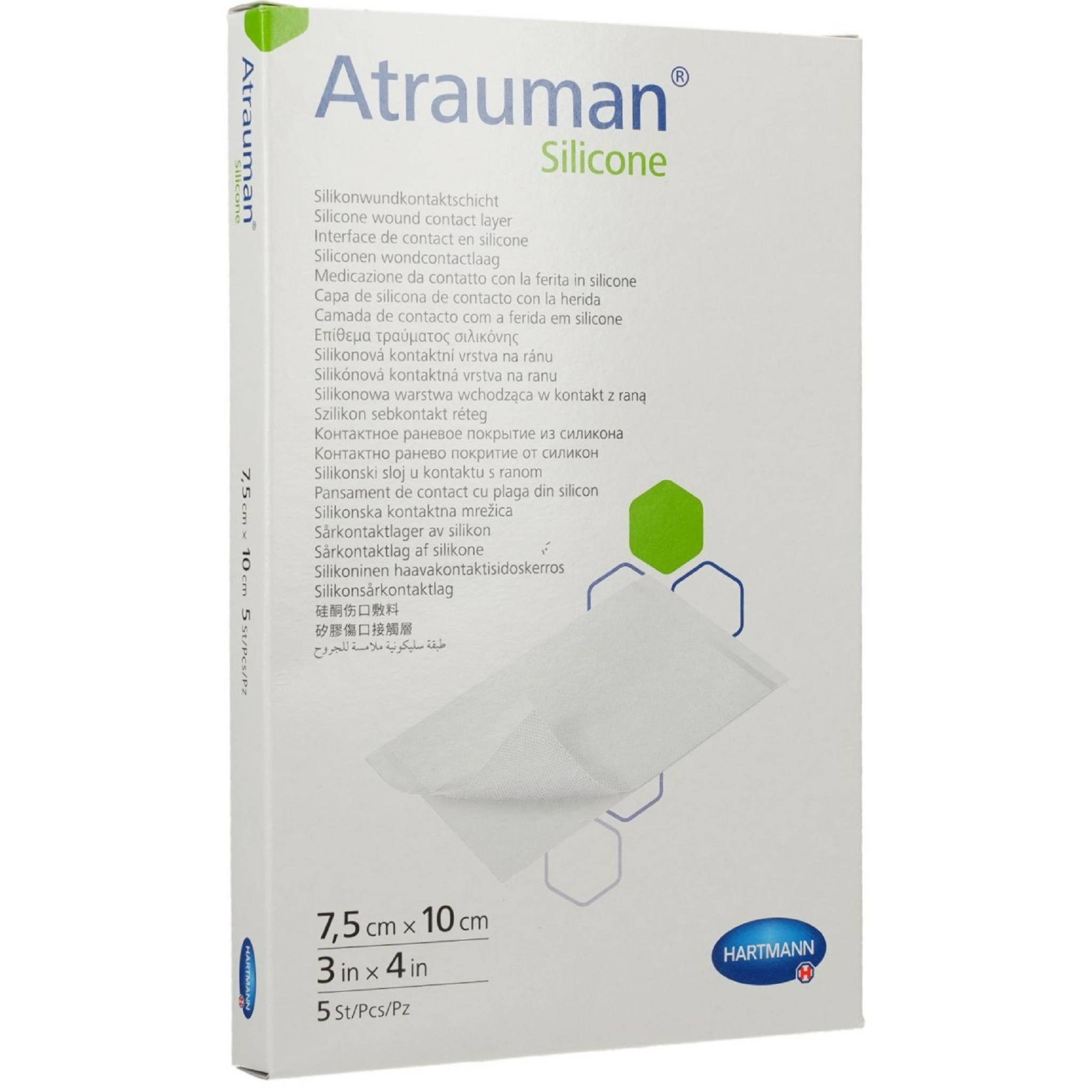HARTMANN Wundpflaster Silicone steril 7,5x10 cm Kompressen