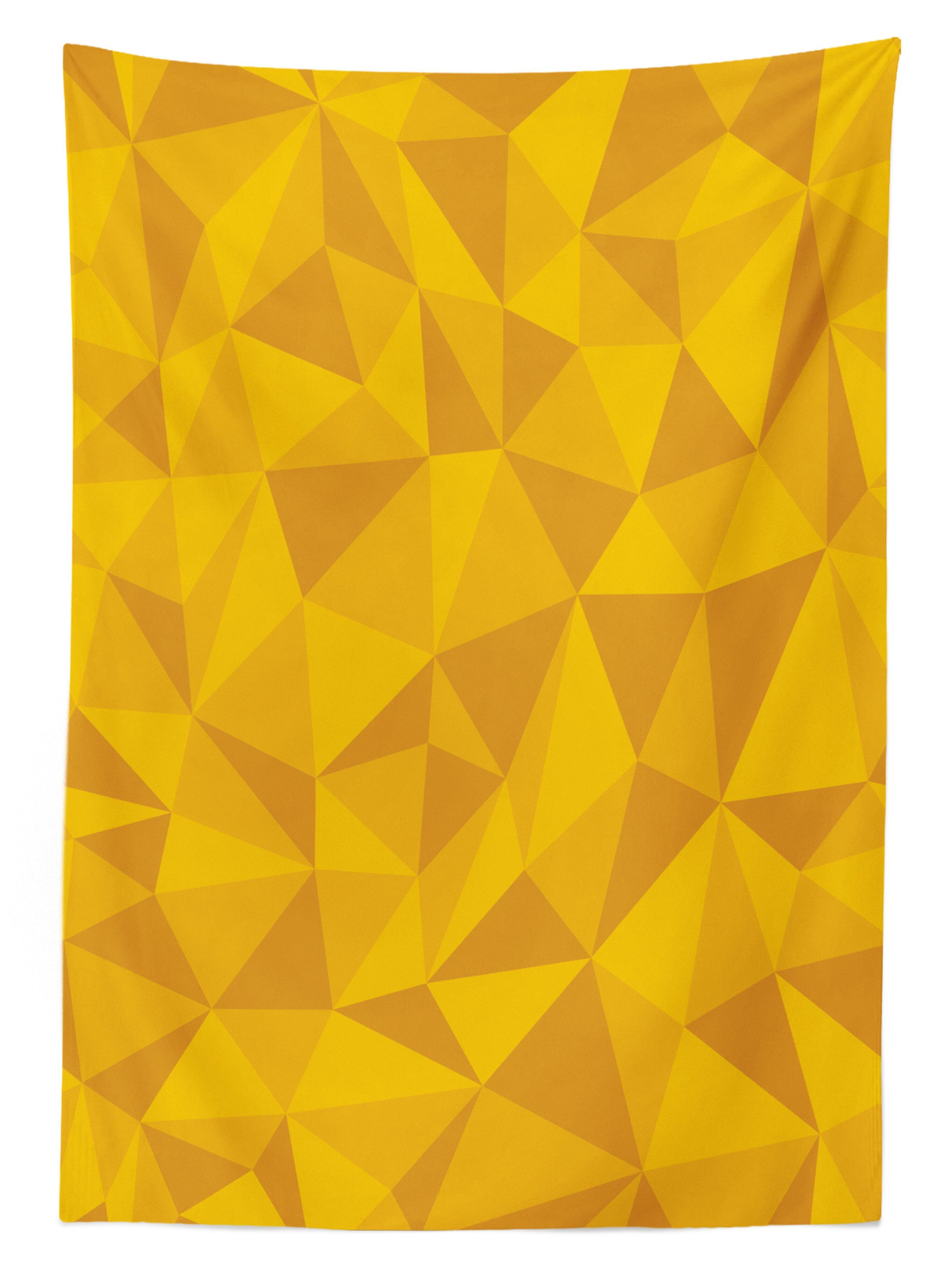 Waschbar Bereich Farbfest den Farben, Außen Tischdecke Abakuhaus Mosaik-Entwurf Gelb geeignet Klare Für Abstrakte