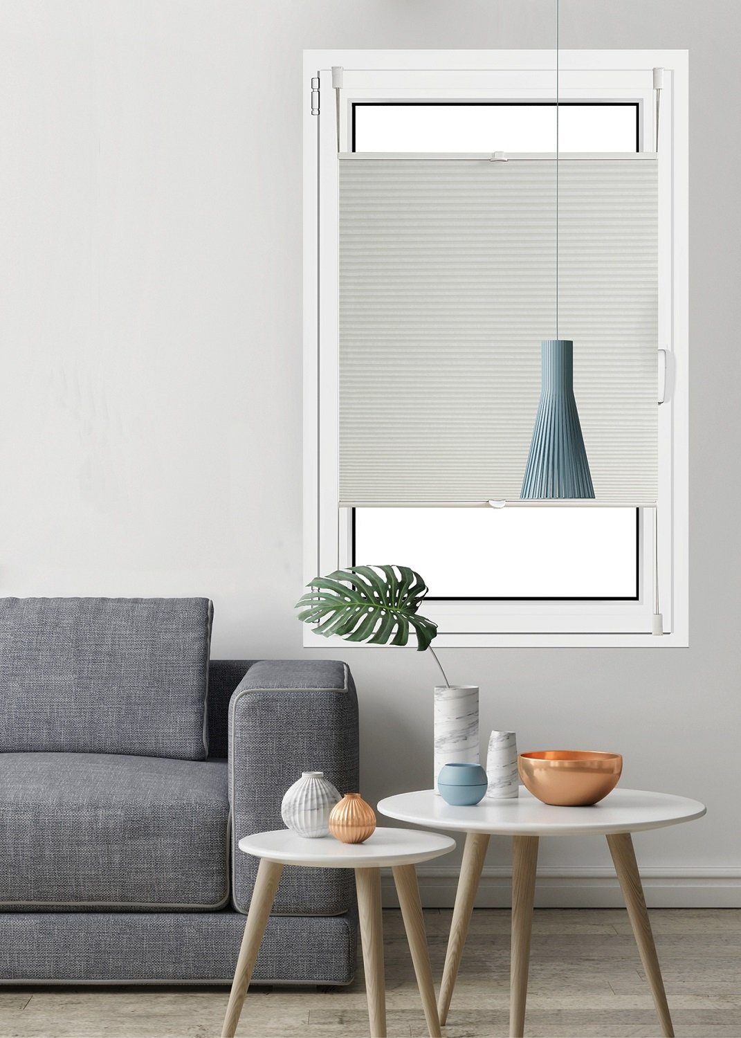 EXKLUSIV HEIMTEXTIL Plissee Wabenplissee Verspannt mit Klemmträgern ohne Bo günstig online kaufen