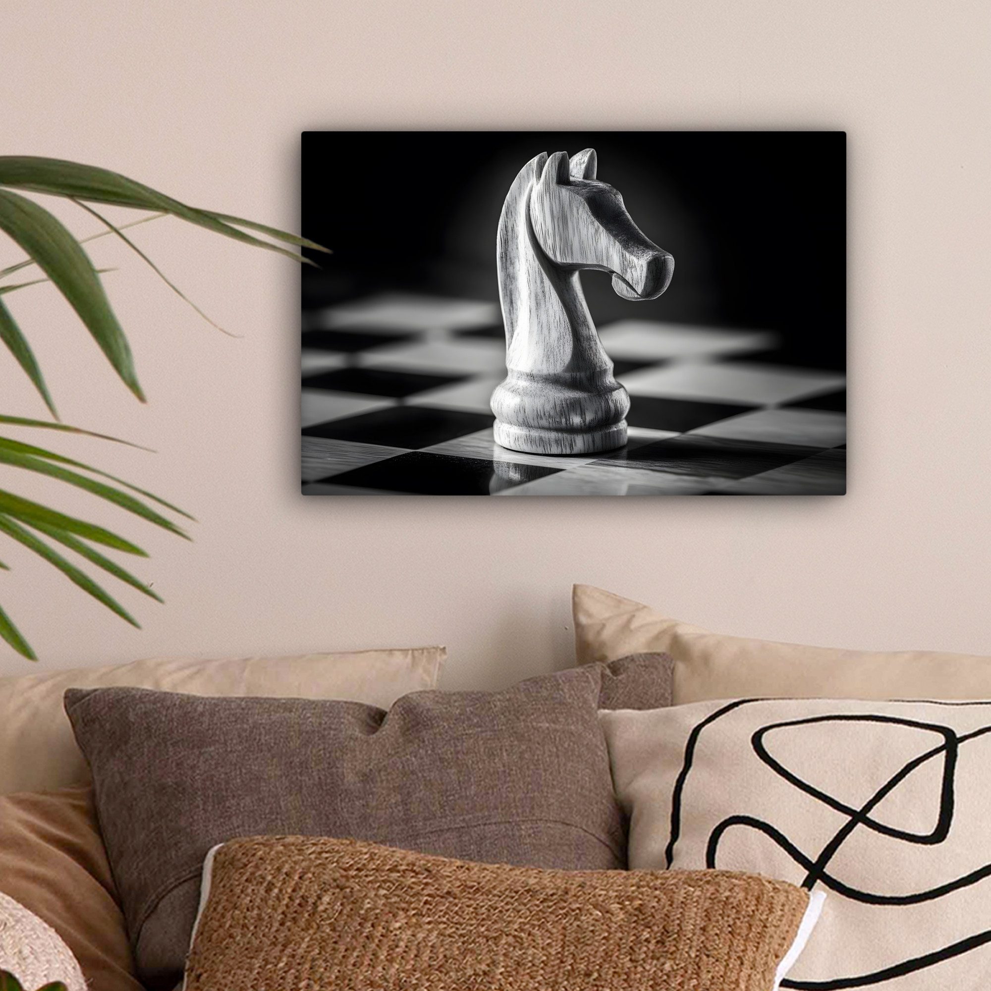 OneMillionCanvasses® Leinwandbild Pferd - Holz - günstig online kaufen