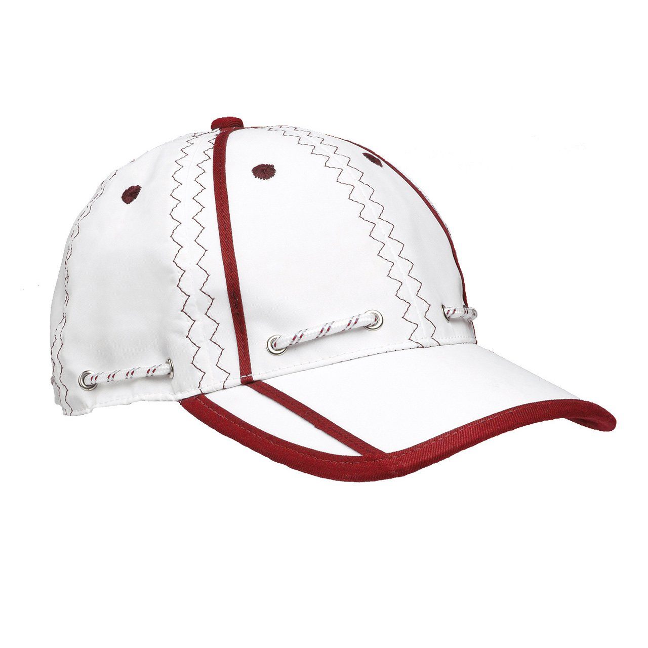 Trend Marine Cap Weiß/Rot Segeln Cap unisex, mit Kragen-Clip, unisize, Sea Baseball