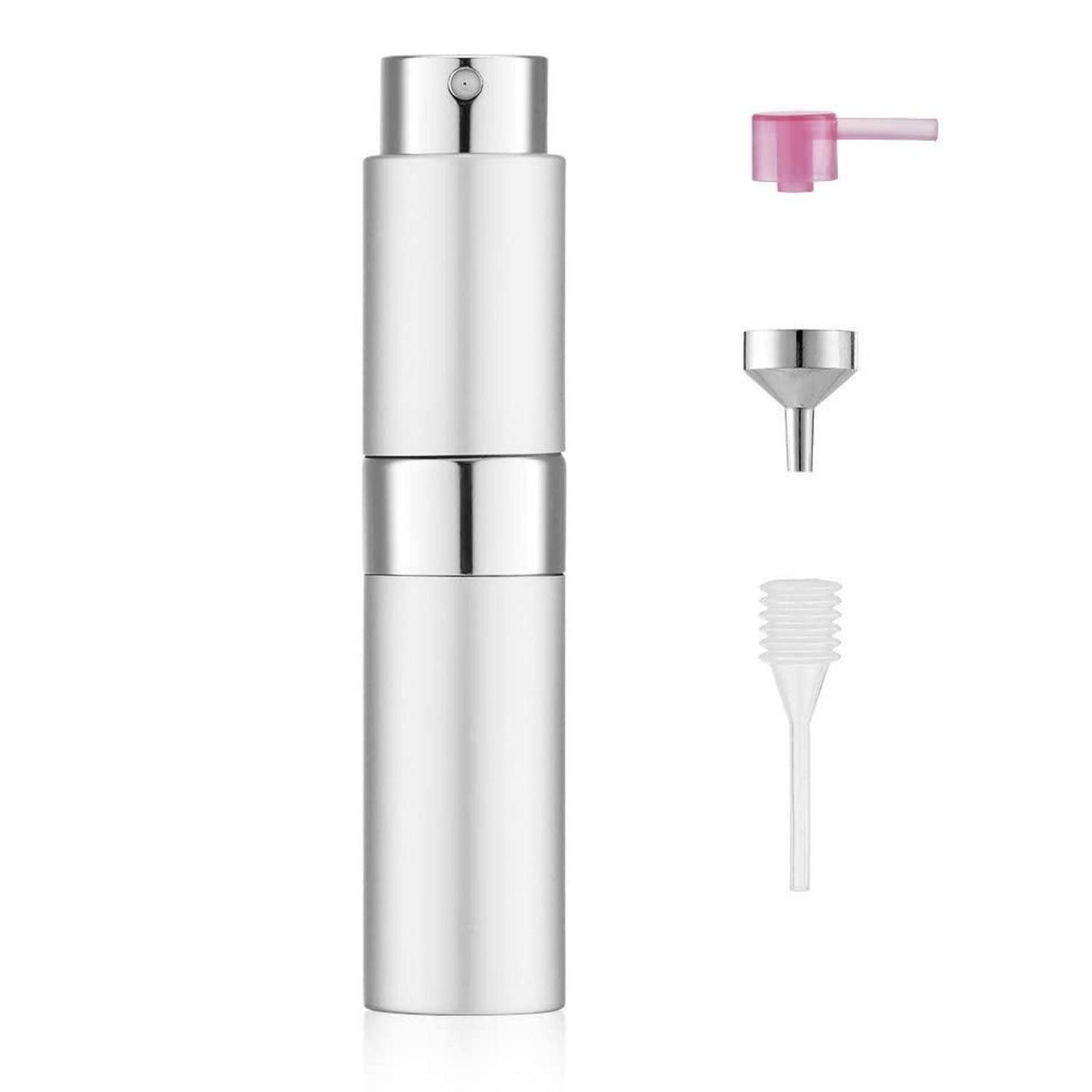 LuxusKollektion Parfümzerstäuber Parfum Zerstäuber Reise 8ml Silber Nachfüllbar