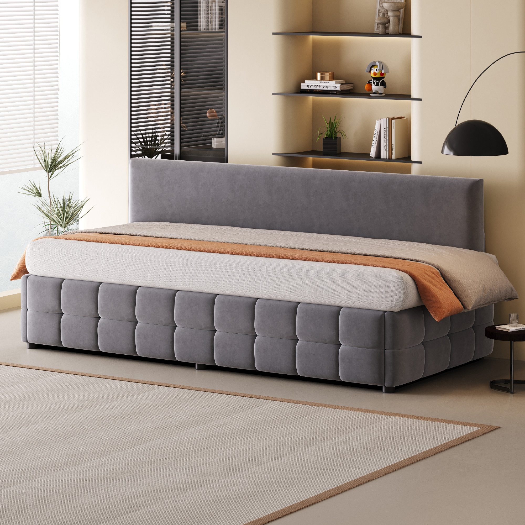 Odikalo Schlafsofa Polsterbett Sofabett Stauraumbett 90*200 cm Hydraulisch günstig online kaufen