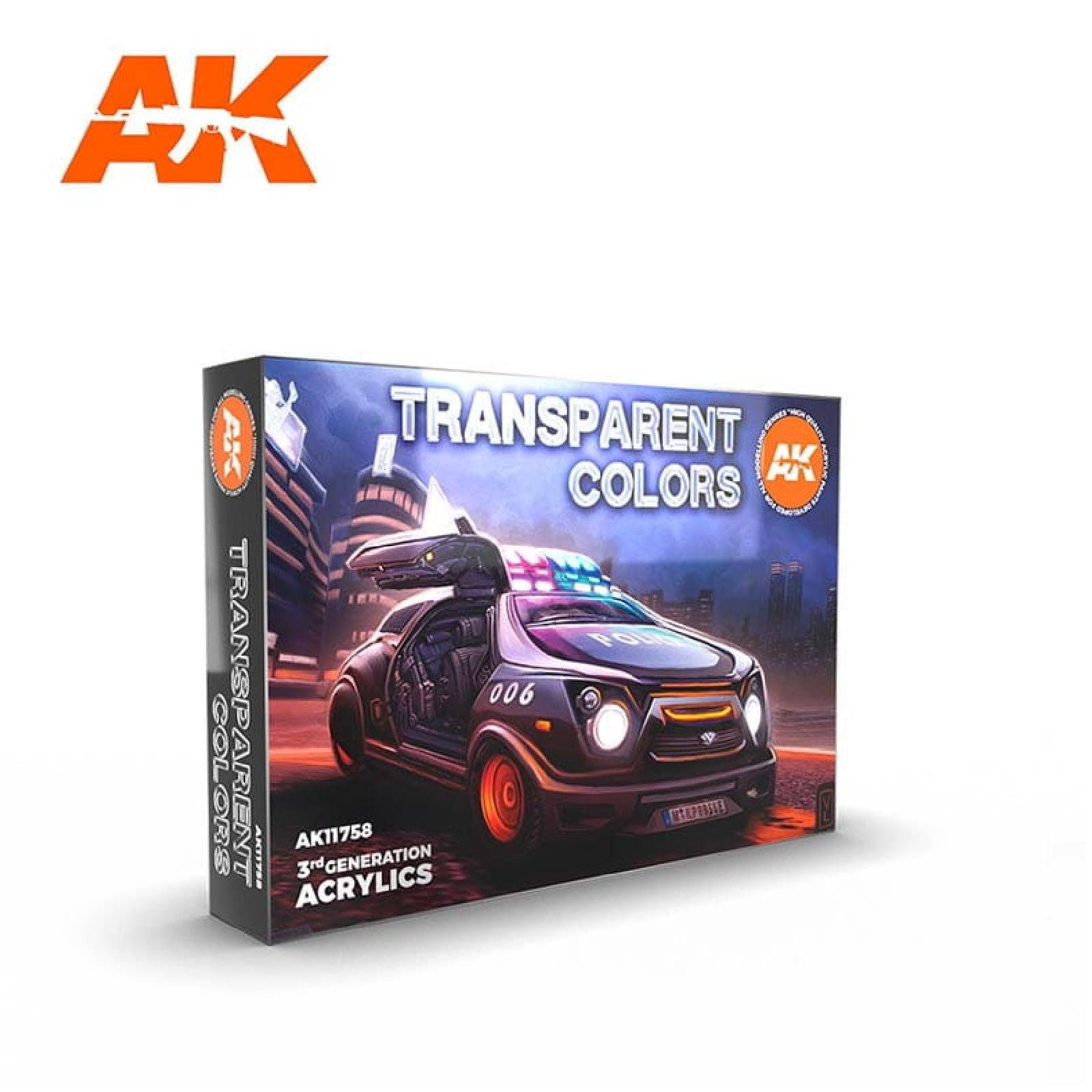 Modellbausatz Paint Set: TRANSPARENT COLORS SET (6x17ml)