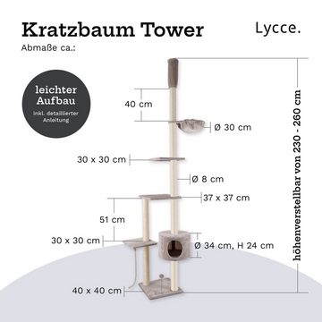Lycce Kratzbaum Lycce Katzenbaum TOWER Kratzbaum deckenhoch Sisal Plüsch