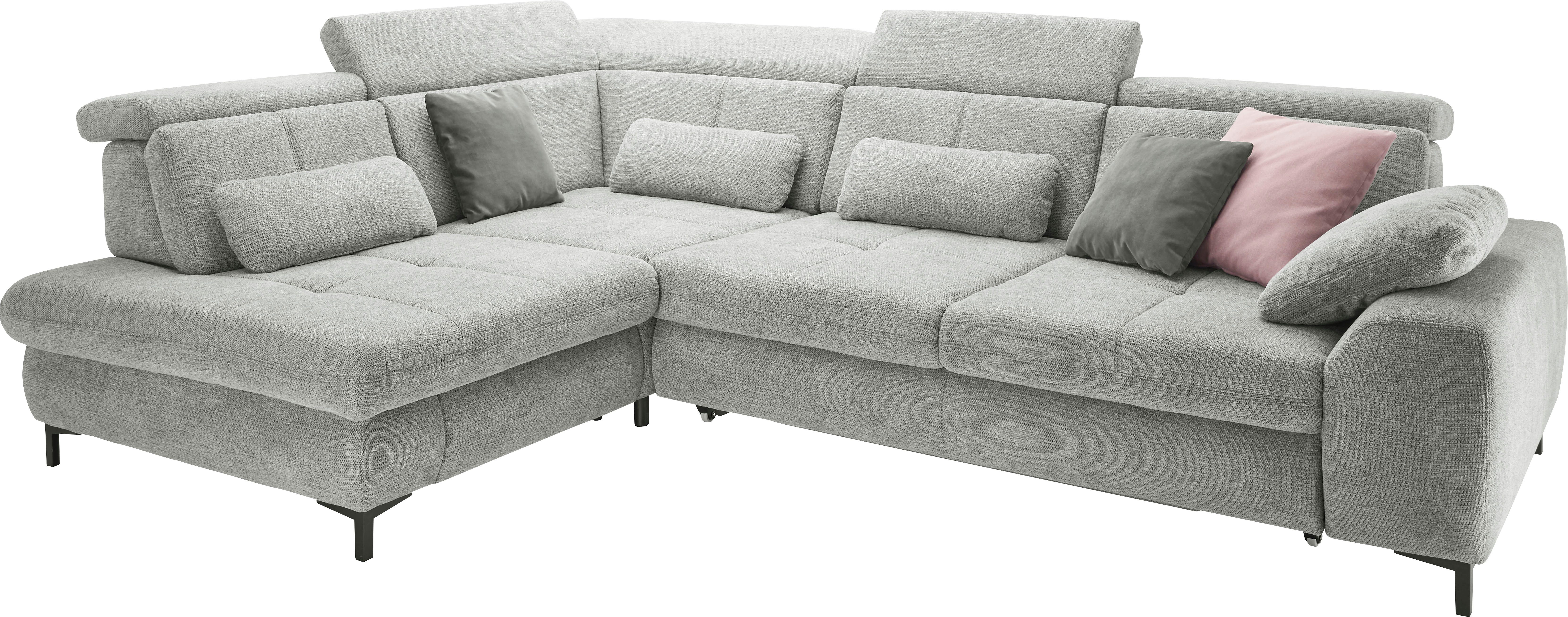 set one by Musterring Ecksofa, Kaltschaumpolsterung, Flachgewebe, whlw. mit Funktionen, Sitzhöhe 49