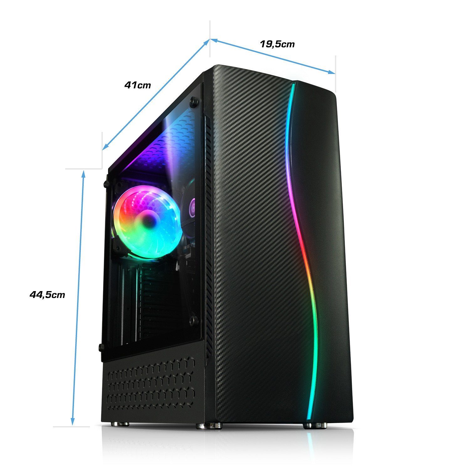 Kiebel Online Gamer PC-Komplettsystem Ryzen 5 512 4600G, AMD (24", GB 5 8 Ryzen RGB-Beleuchtung) GB Radeon, SSD, RAM, AMD