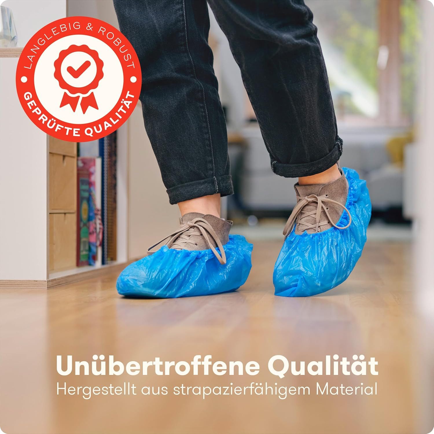 Purahelp Schuhüberzieher Einweg (100 Stück) - Praktische Überzieher für Schuhe (Perfekt für Haushalt, Klinik, Labor und Handwerk, 100-St) Robuste Einweg Übersch – Bild 2 von 5
