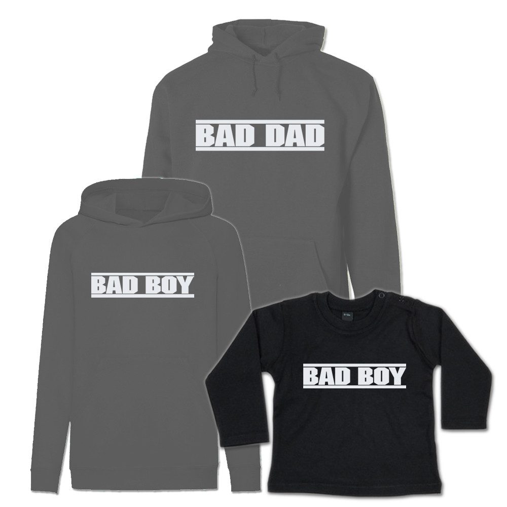 G-graphics Kapuzenpullover Bad Dad & Bad Boy (Familienset, Einzelteile zum selbst zusammenstellen) Kinder & Erwachsenen-Hoodie & Baby Sweater