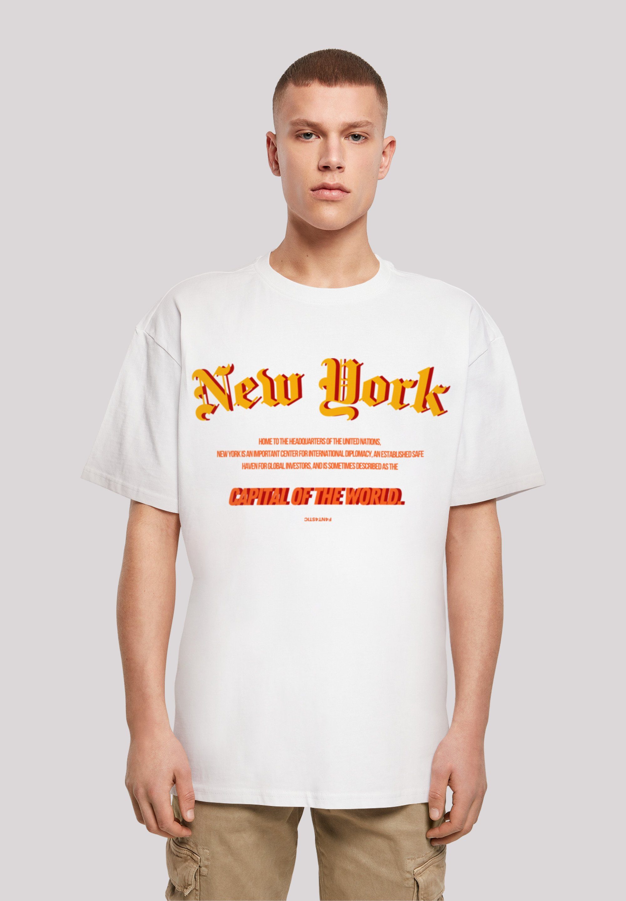 New weiß York T-Shirt TEE F4NT4STIC OVERSIZE Print