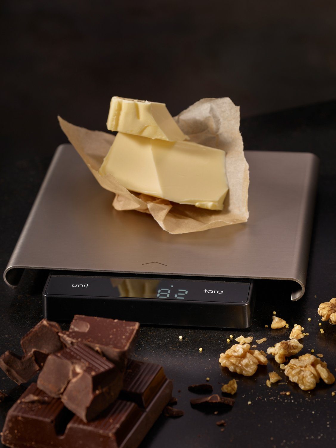 RÖSLE Küchenwaage, (1-tlg), mit Wiegefläche aus Edelstahl, LCD-Display, Tragkraft bis 5 kg