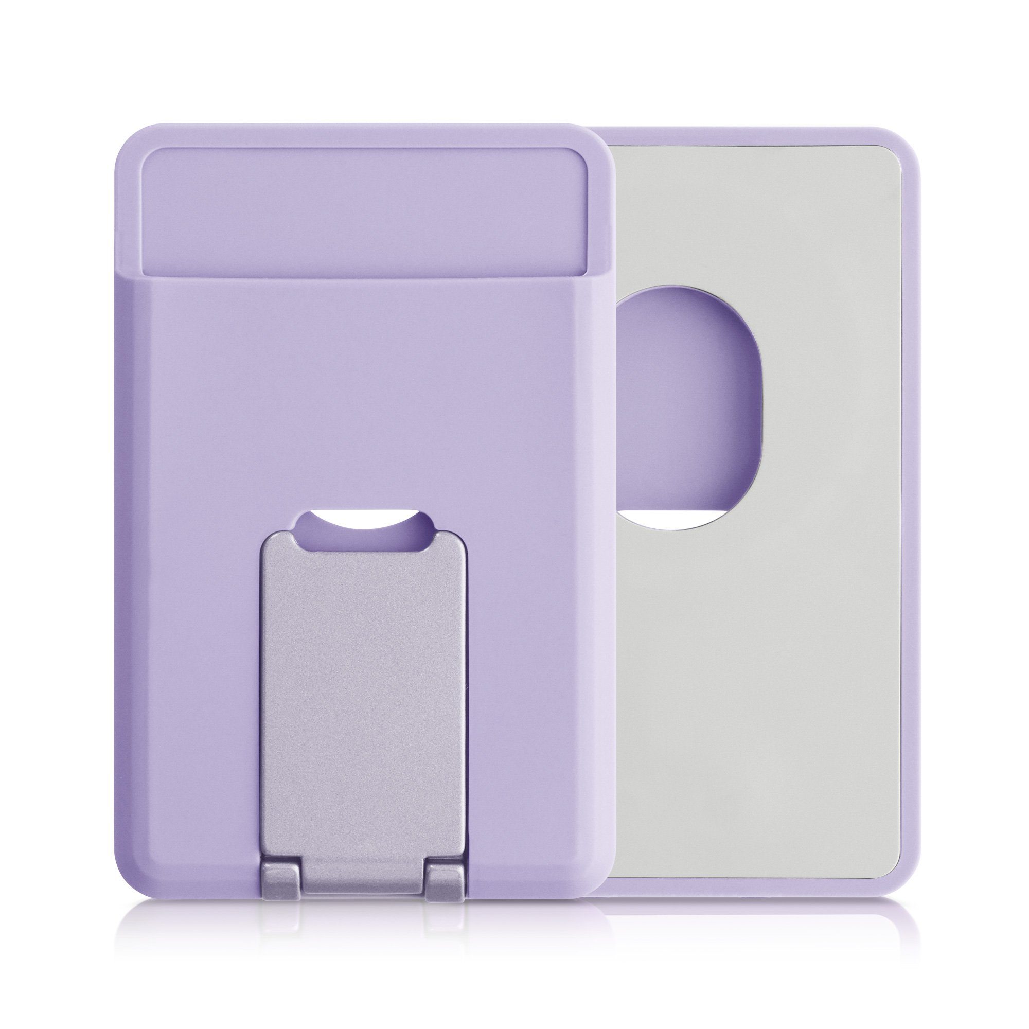 kwmobile Kartenhalter kompatibel mit Apple iPhone 15 / 14 / 13 / 12 Serie Halterung, (1-tlg., Kartenfach Halter magnetisch mit Standfunktion - Handy Kartenetui aus)