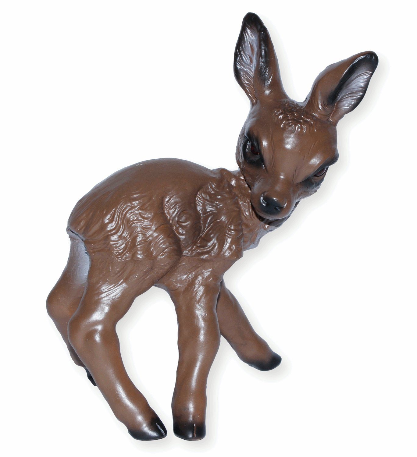 Rakso Oskar Schneider GmbH Tierfigur Deko Garten Figur Dekofigur Rehkitz H 30 cm Bambi aus Kunststoff