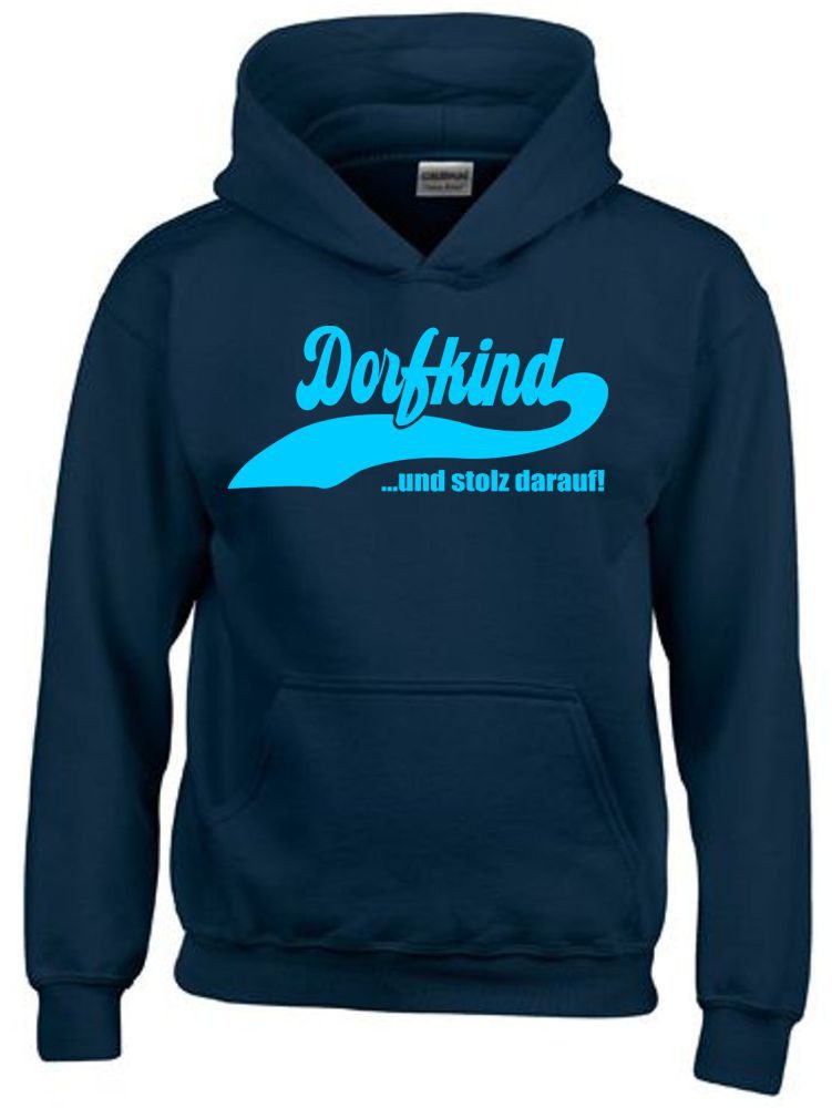 coole-fun-t-shirts Hoodie DORFKIND Sweatshirt mit Kapuze Hoodie Pullover Pulli Känguruhtasche – Bild 2 von 3