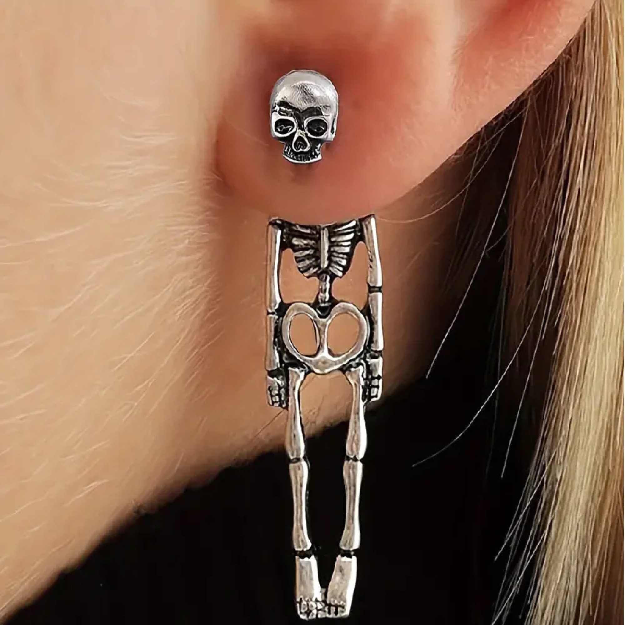 Adelia´s Paar Ohrhänger Halloween Schmuck Ohrringe Ohrstecker Skelett aus A günstig online kaufen