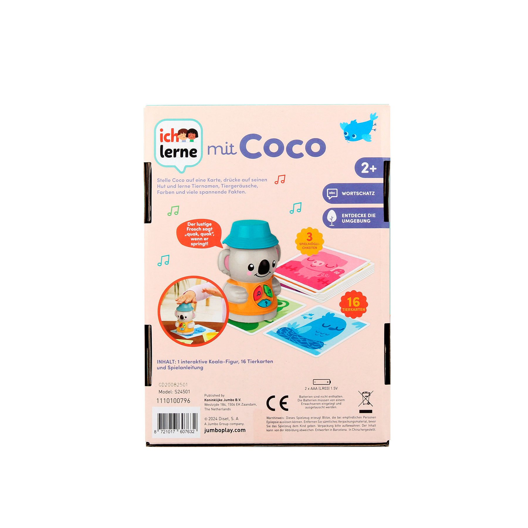 Jumbo Spiele Spiel Ich lerne mit Coco, Lernspielzeug, Lernspiel