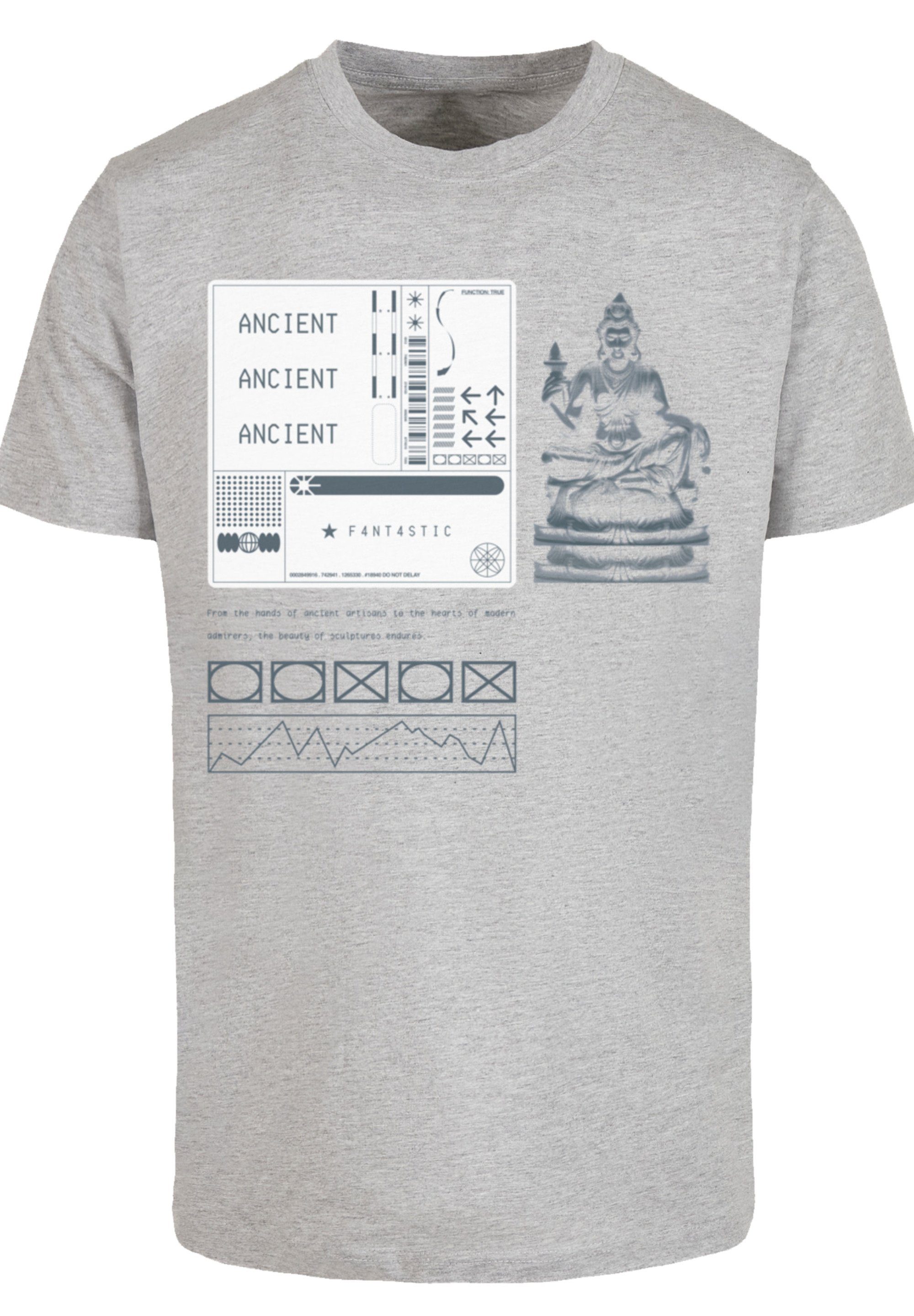 F4NT4STIC T-Shirt SCULPTURE BLAU Print heather grey | T-Shirts