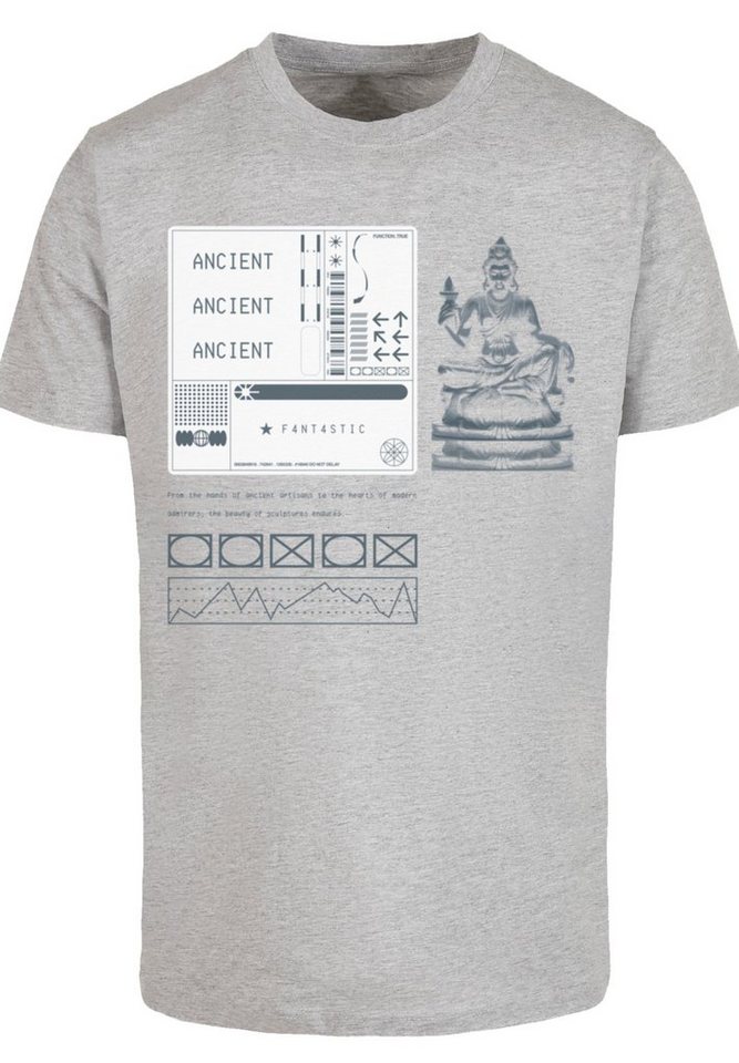 F4NT4STIC T-Shirt SCULPTURE BLAU Print