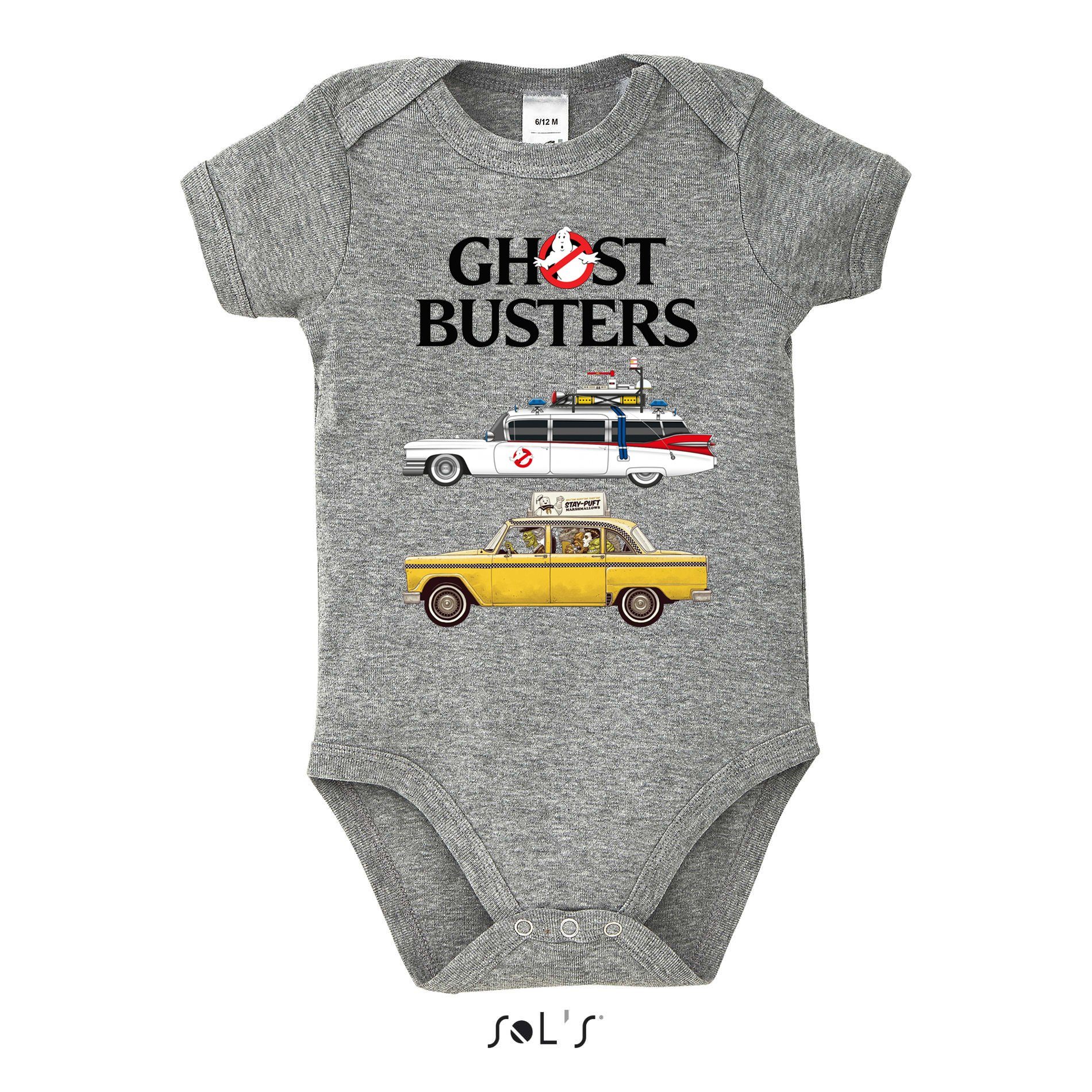 Blondie & Geisterjäger Ghostbusters Film Cars Grau Auto Brownie Baby Kinder Strampler Ghost Geister