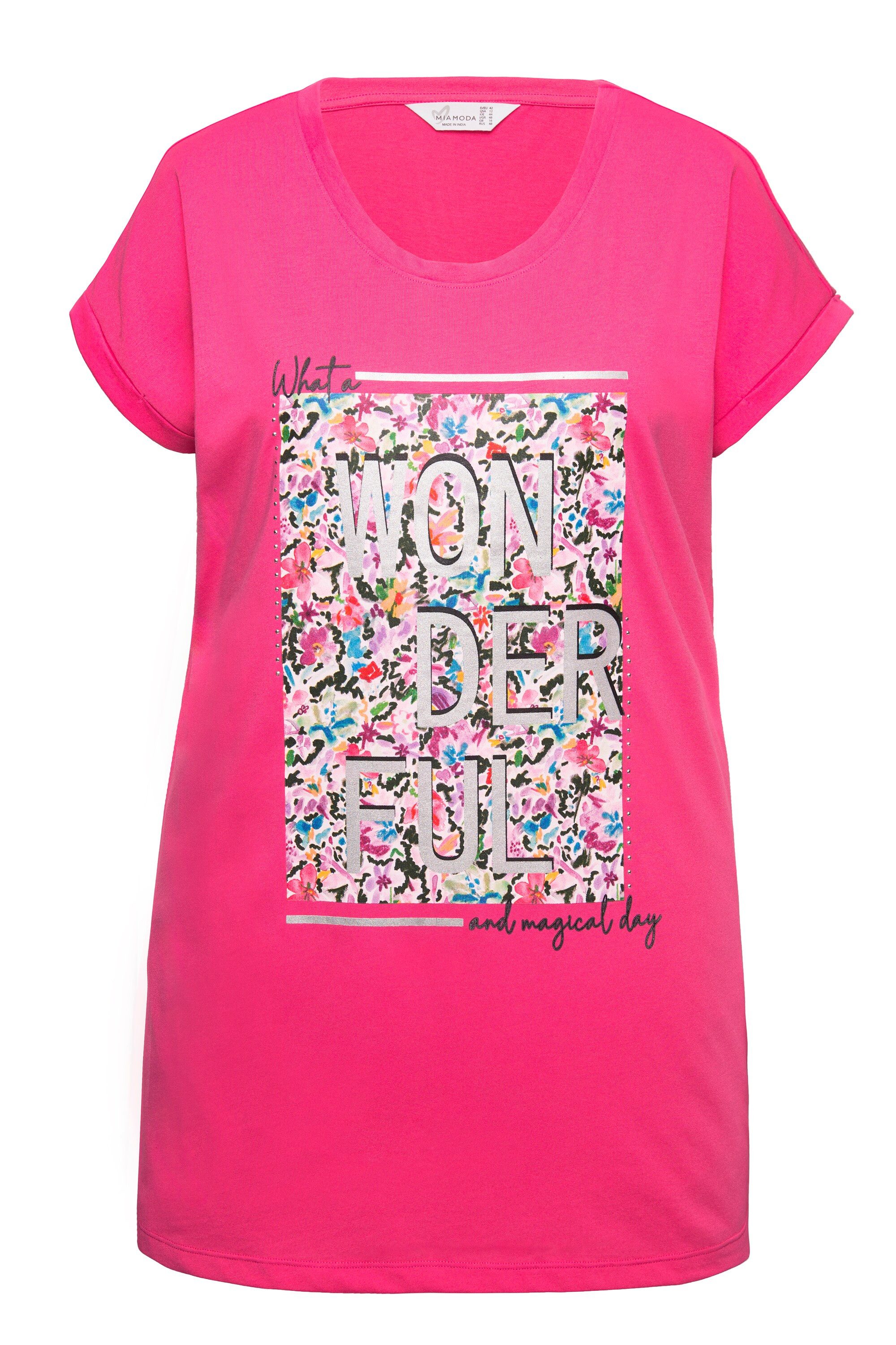 MIAMODA T-Shirt T-Shirt oversized farbiger Print günstig online kaufen