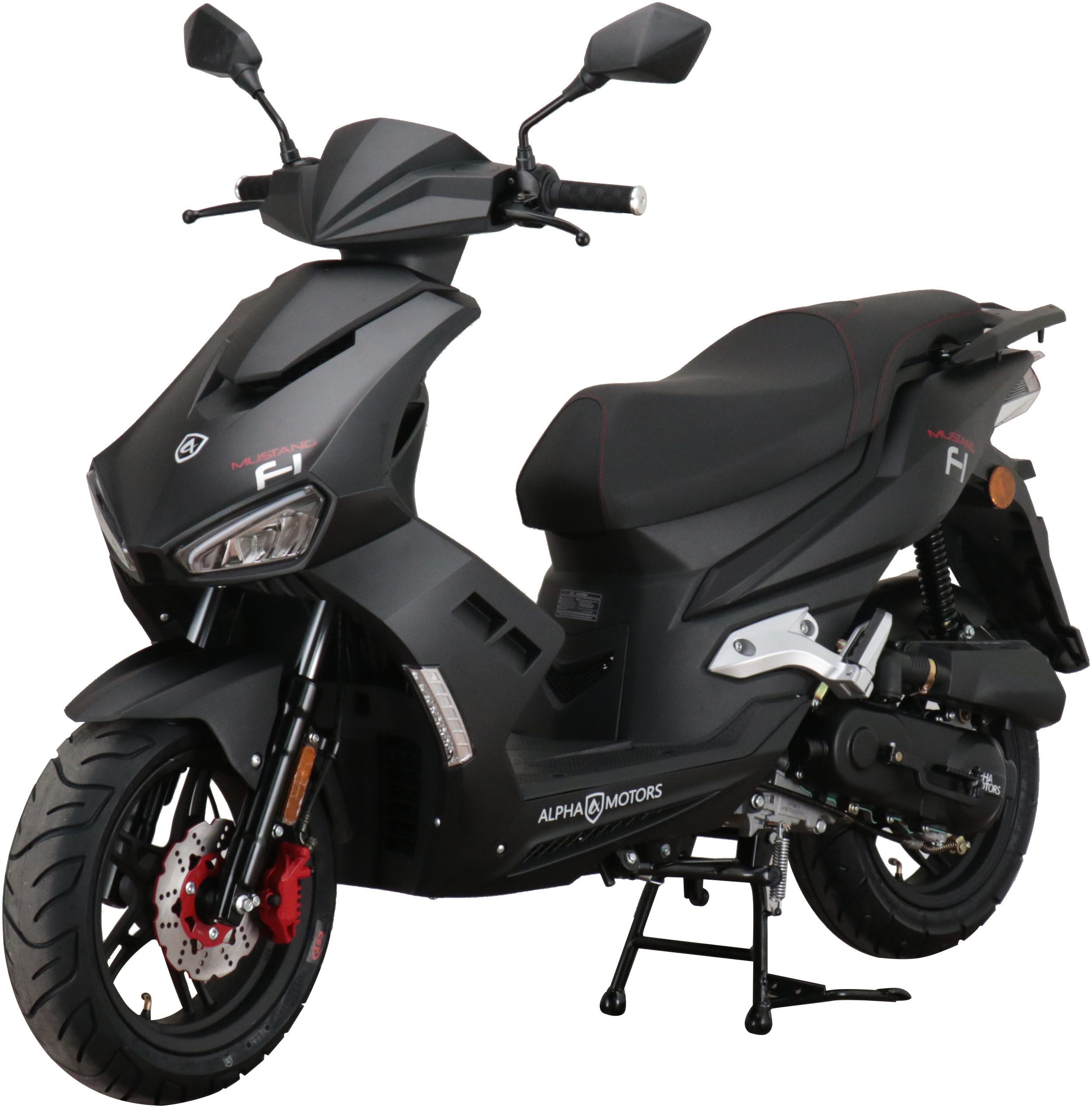 Alpha Motors Motorroller Mustang FI, 50 ccm, 45 km/h, Euro 5, mit USB-Anschluss und Lenkerschloss, sportliches Design