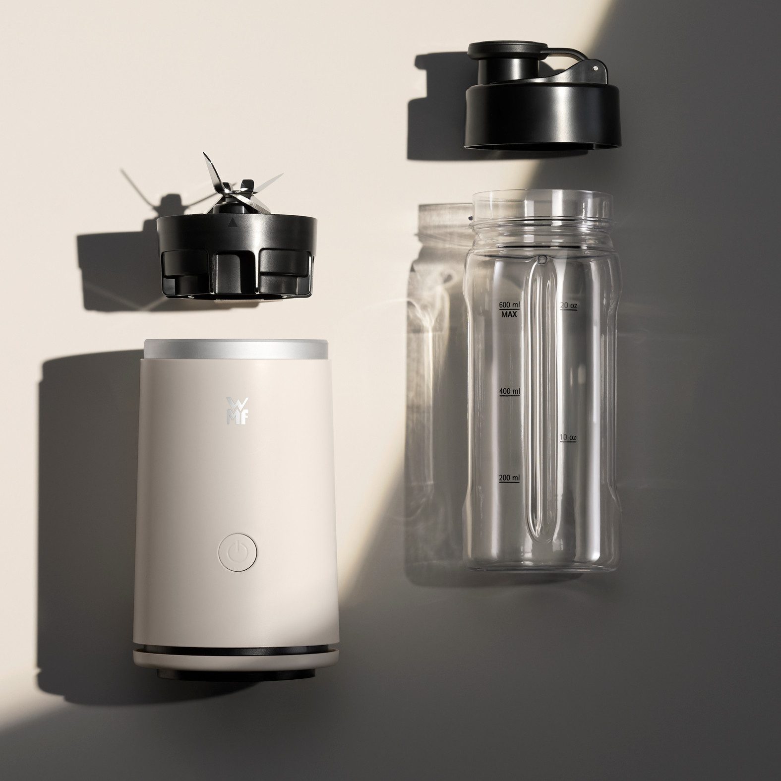 WMF Smoothie-Maker Mix & Go Touch, 500 W, recyceltes Material, auslaufsichere Trinkflasche, Einhandbedienung