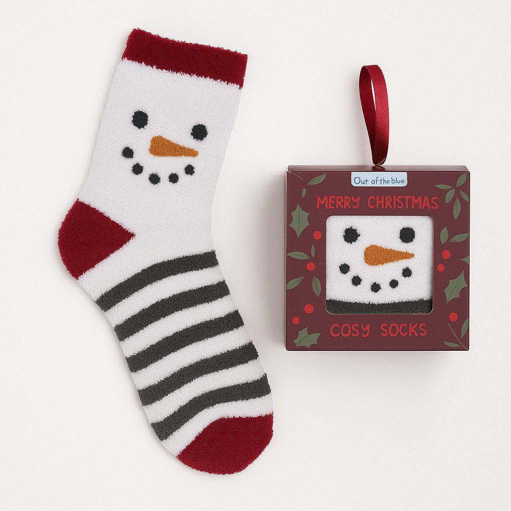 what the shop Kuschelsocken Weihnachts Kuschelsocken Merry Christmas 36–42 Geschenkverpackung Flauschige Weihnachtsfreude zum Verschenken