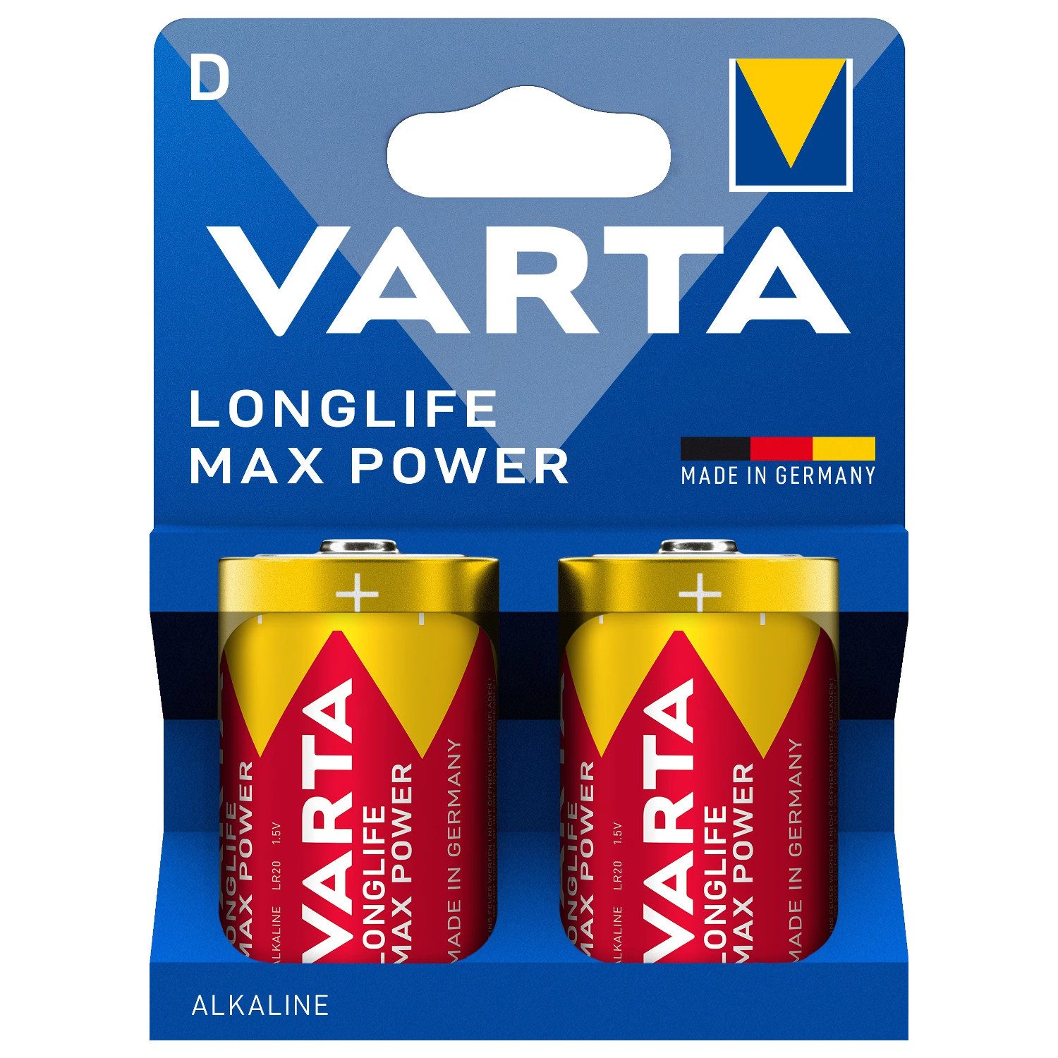 VARTA Longlife Max Power R20 D LR20 Batterien Batterie, LR20