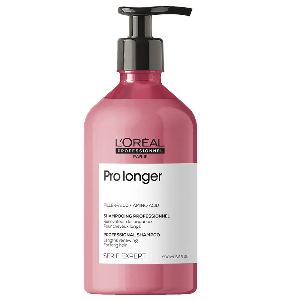 L'ORÉAL PROFESSIONNEL PARIS Haarshampoo L'Oréal Pro Longer Shampoo 500 ml für langes, strapaziertes Haar, 1-tlg., Reduziert Haarbruch sichtbar bereits nach wenigen Anwendungen
