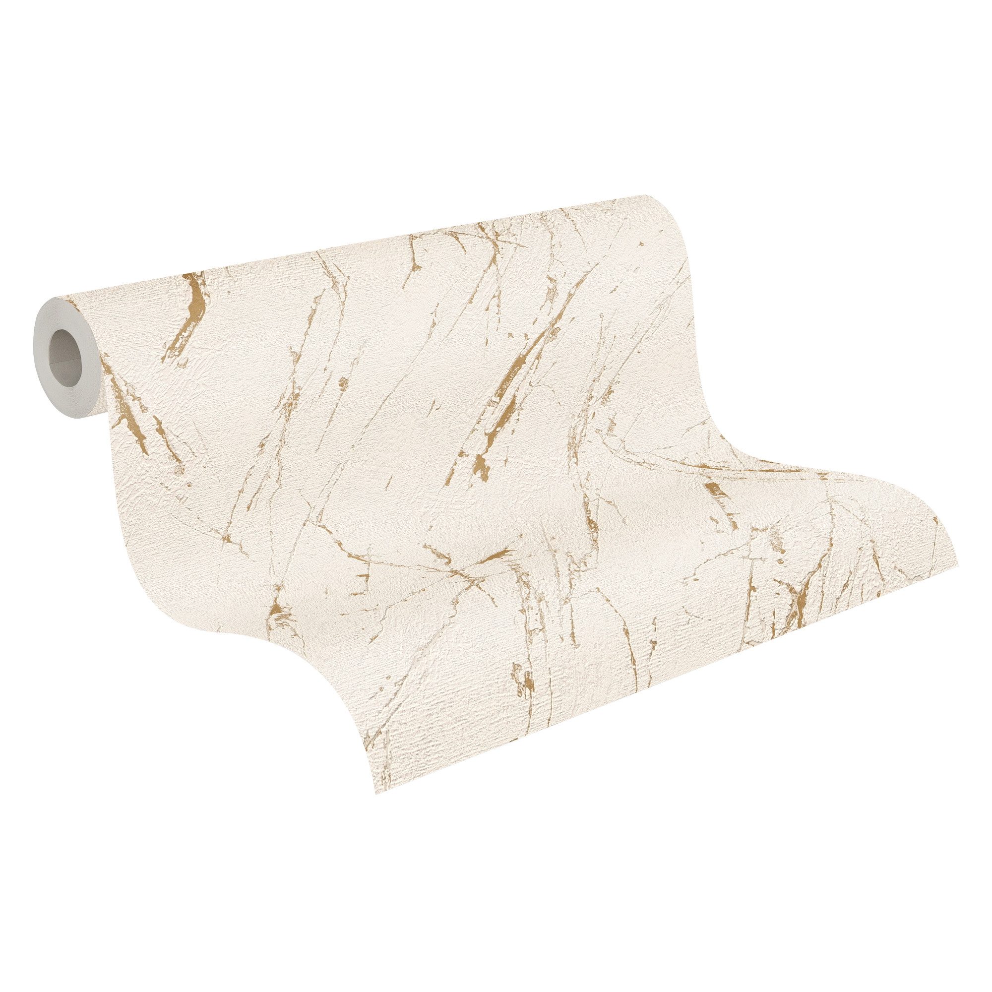 A.S. Création Vliestapete mit Marmoroptik Beige Gold 10,05 m x 0,53 m günstig online kaufen