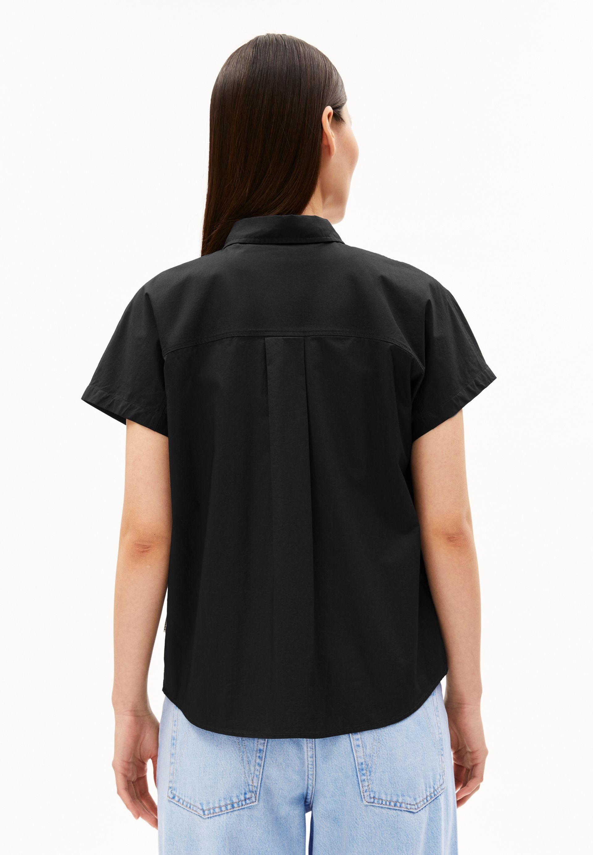 Armedangels Kurzarmbluse LARISAANA Bluse aus 100% Bio-Baumwolle Relaxed Fit – Bild 4 von 5