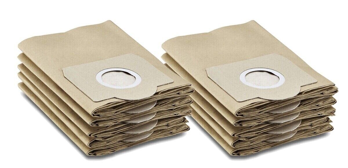 M&M Smartek Staubsaugerbeutel 10x Papier-Filter-Tüten für Kärcher wie 6.959-130.0 / 69591300, passend für Kärcher Nass-/Trockensauger WD-Serie, MV-Serie, A-Serie, AXXXX, SE4001, WD3, MV3, 10 St., hervorragender Filterleistung, hohe Reißfestigkeit