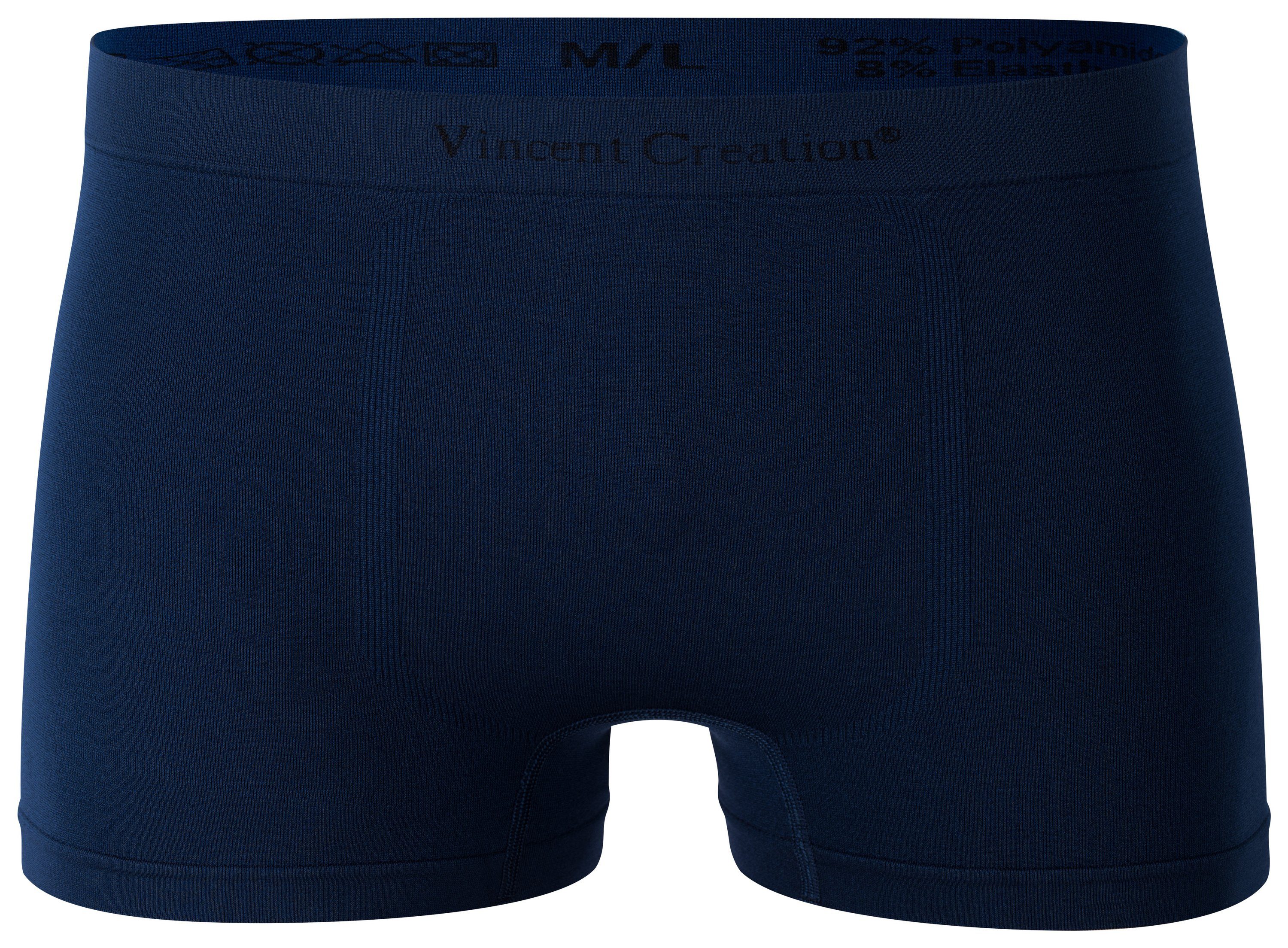 Vincent Creation® Boxershorts 12er schw/riored/grau/dunkelblau weiche - Pack, Seamless Microfaser-Qualität Microfaser (12-St)