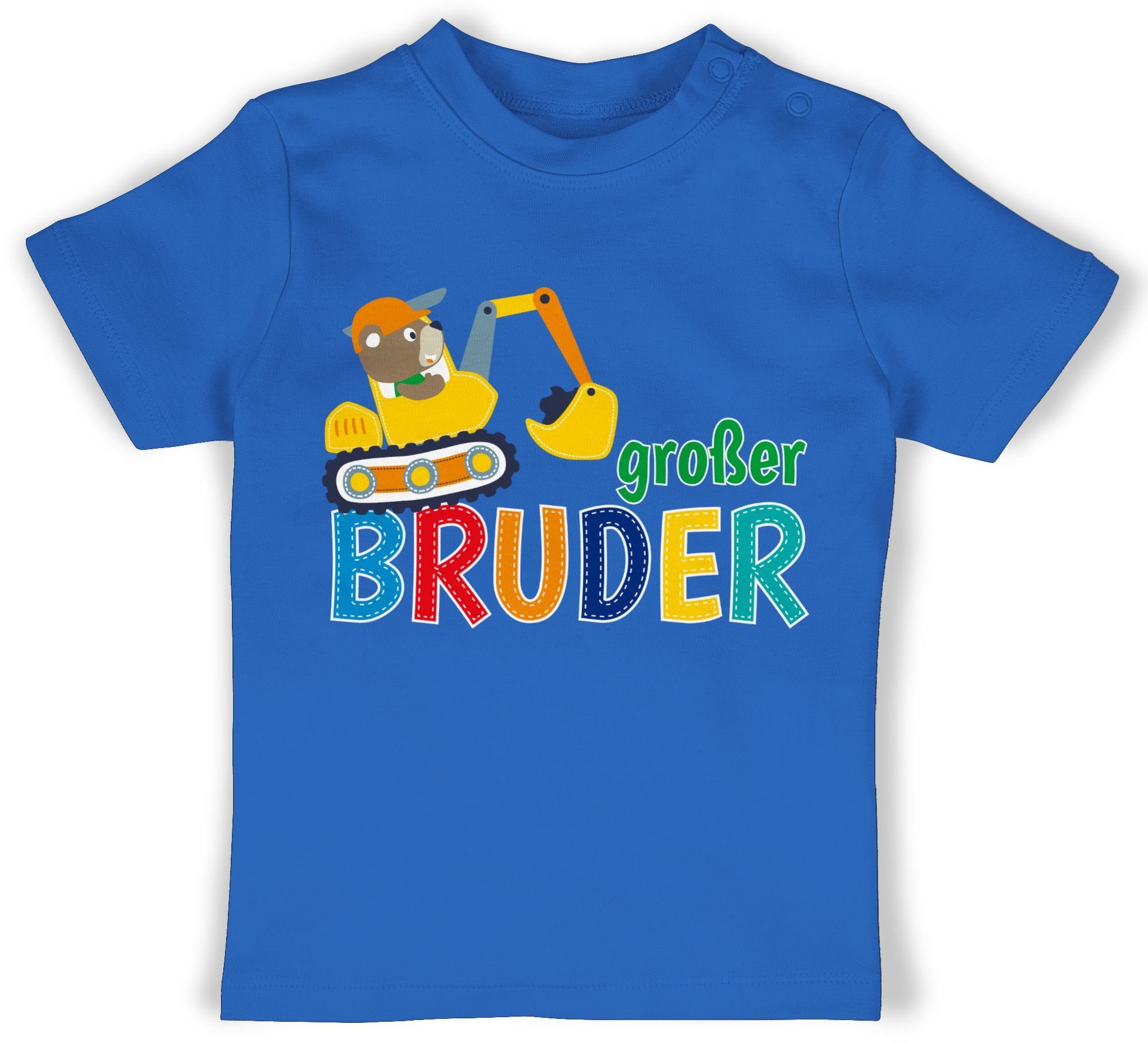 Bruder Bruder Bagger Großer Royalblau T-Shirt 2 Großer Shirtracer