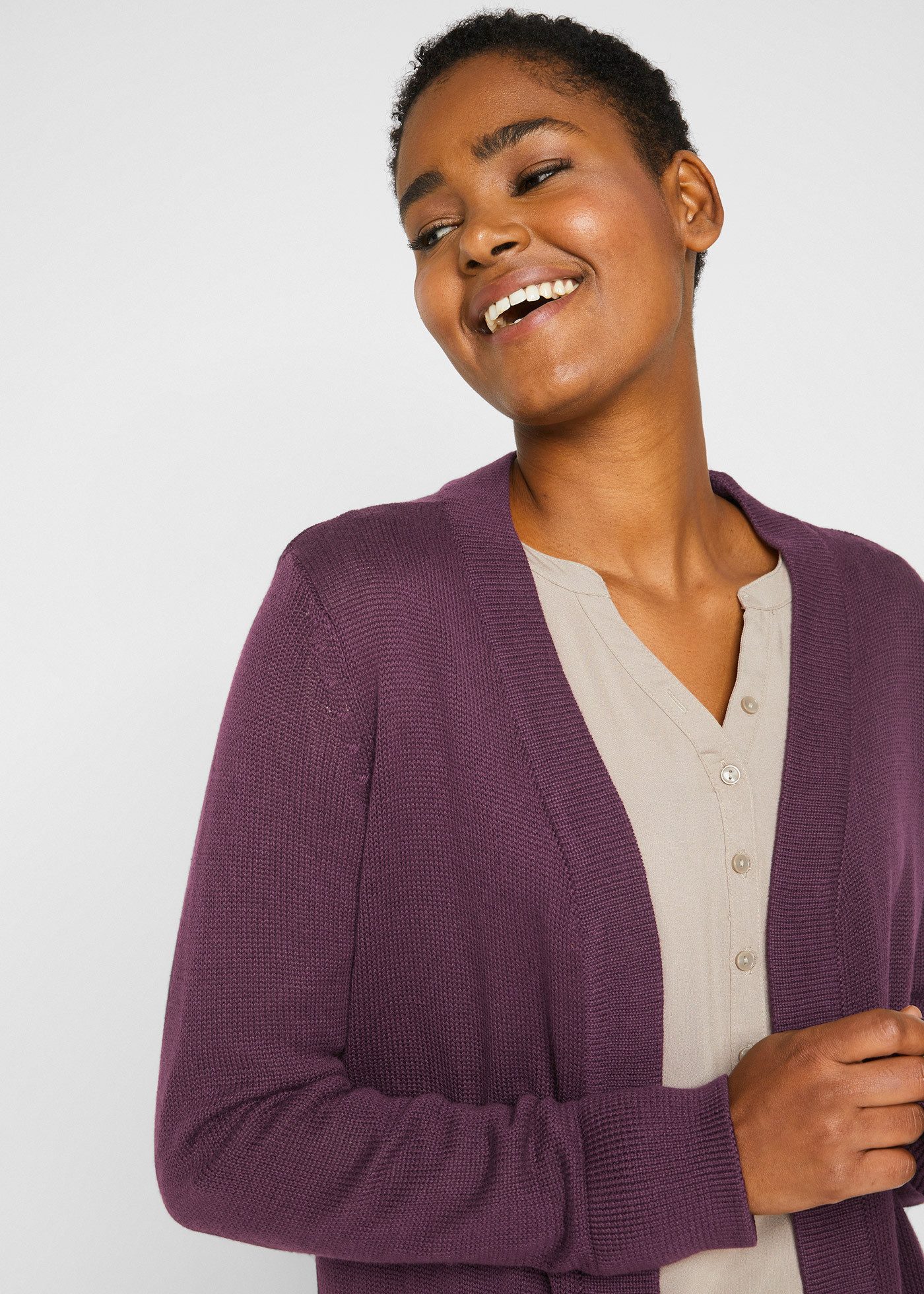 bonprix Longstrickjacke (1-tlg) Oversize-Passform, kuschelig weicher Strick, ohne Verschluss