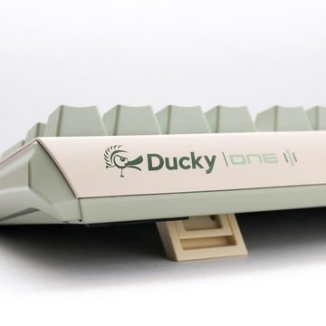 Ducky One 3 Matcha MX-Silent-Red Gaming-Tastatur (Fullsize-Format, deutsches Layout QWERTZ, Matchagrün / Cremeweiß)