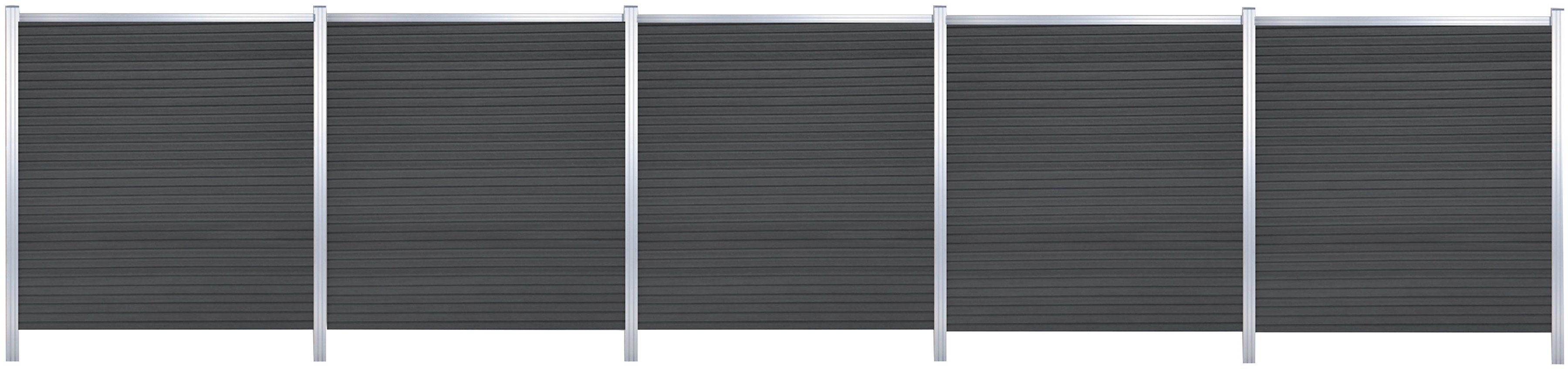 Tetzner & Jentzsch Sichtschutzelement WARREN 3, (Set), pflegeleicht, coextrudierte Oberfläche, Design-Oberfläche