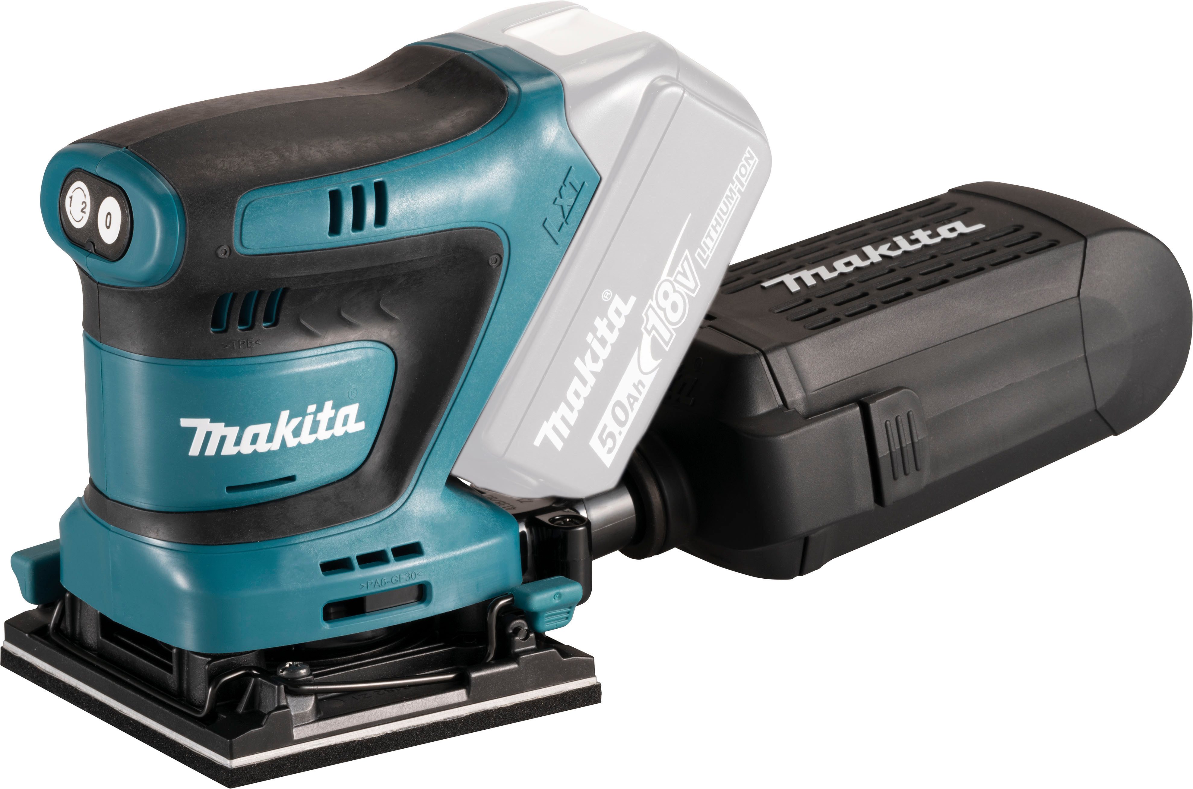 Makita Akku-Schwingschleifer DBO480Z, 14000 U/min, LXT 18V • 112x102 mm • 14.000 min-1, ohne Akku und Ladegerät – Bild 2 von 5