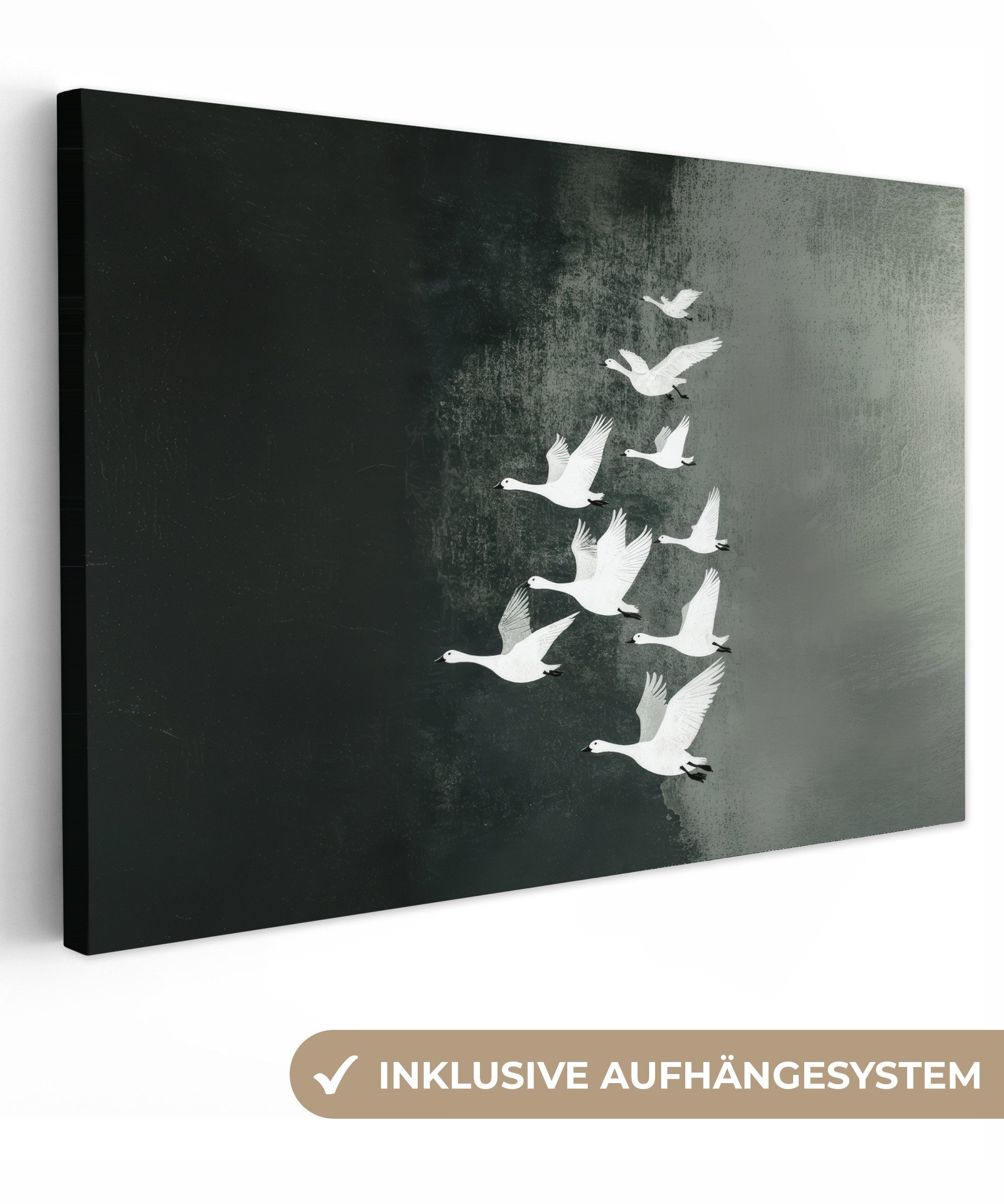 OneMillionCanvasses® Leinwandbild Vogel - Japandi - günstig online kaufen