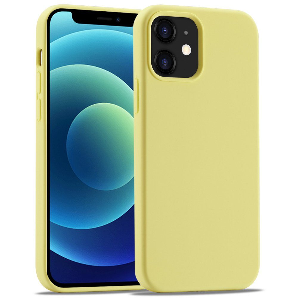 FITSU Handyhülle Silikon Case für iPhone 12 Hülle 6,1 Zoll, Schlanke Handyschale Soft Case Schutzhülle mit Kameraschutz Slim Cover