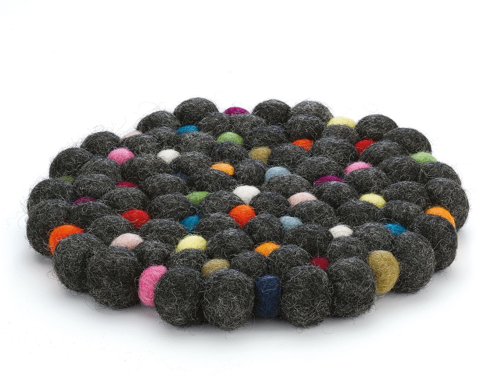 Cilio Topfuntersetzer Untersetzer Rund 21cm Schafwolle bis 100 Grad Cilio Farbe: schwarz