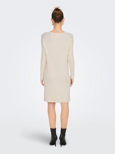ONLY KATIA Gray DRESS KNT L/S ONLFIA MELANGE Detail:W. EX Whitecap Strickkleid