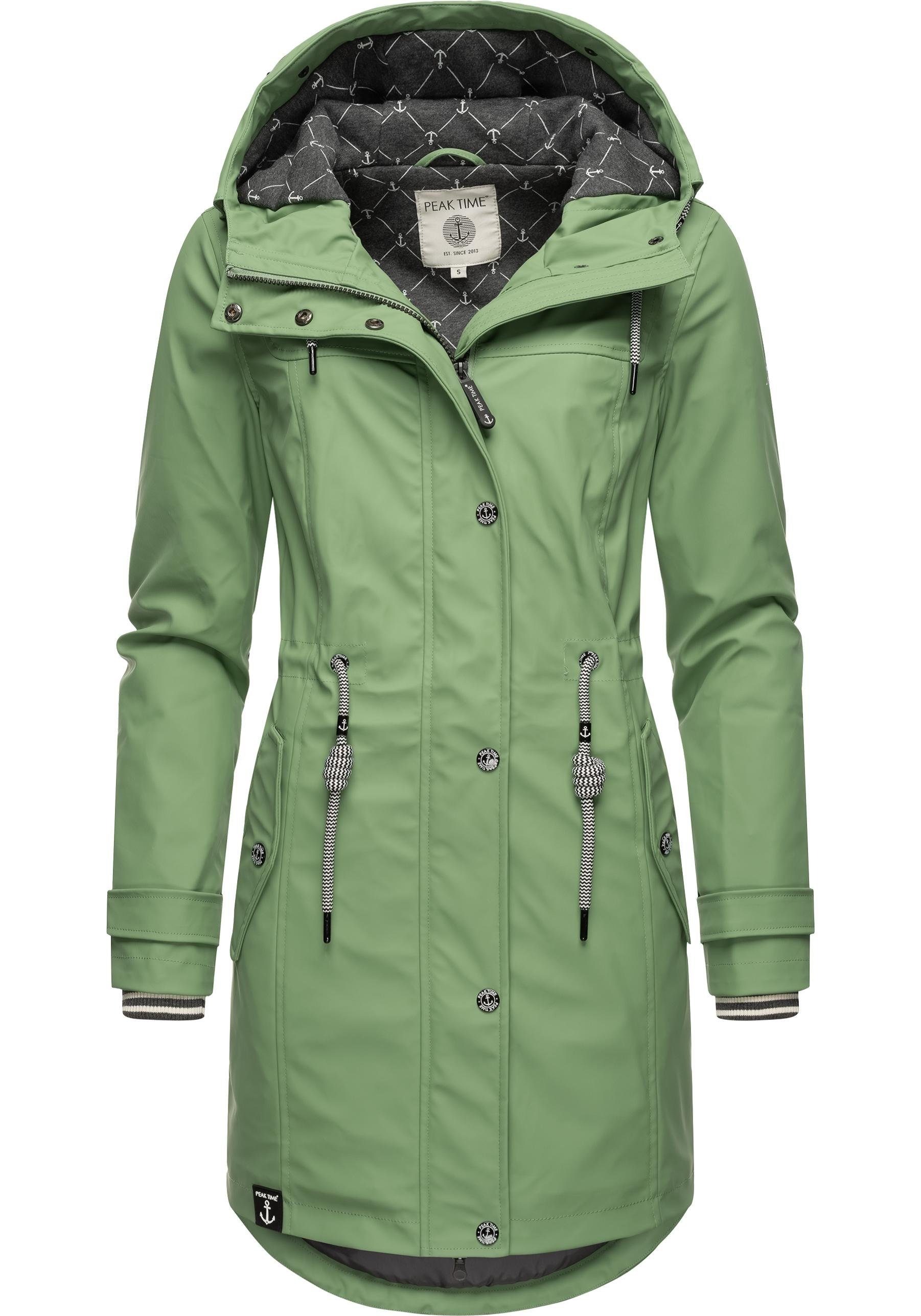 PEAK TIME Regenjacke L60042 stylisch taillierter Regenmantel für Damen günstig online kaufen