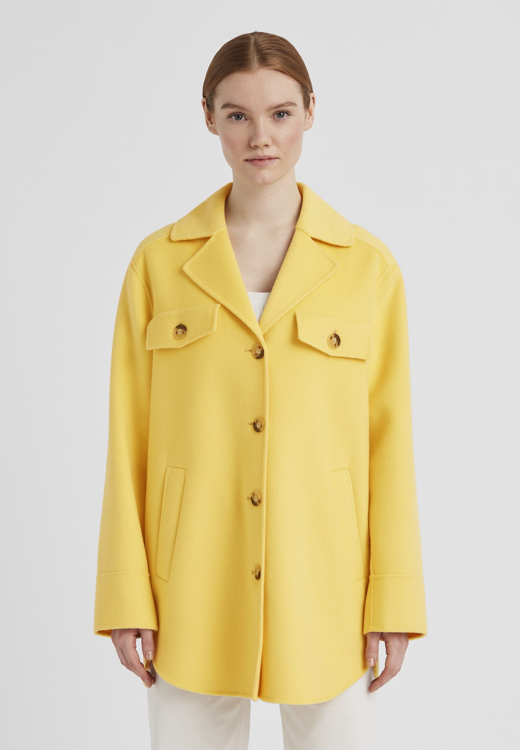 Milestone Hemdjacke MSAnn Damen Overshirt Übergangsjacke klassisch