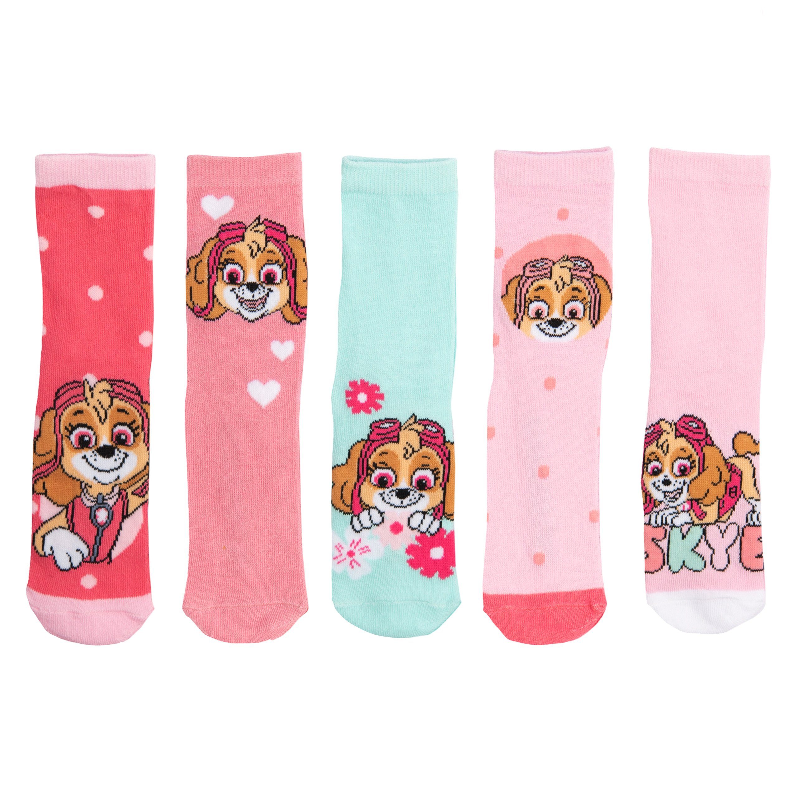 Socken Paw Patrol Socken für Mädchen Bunt (5er Pack)