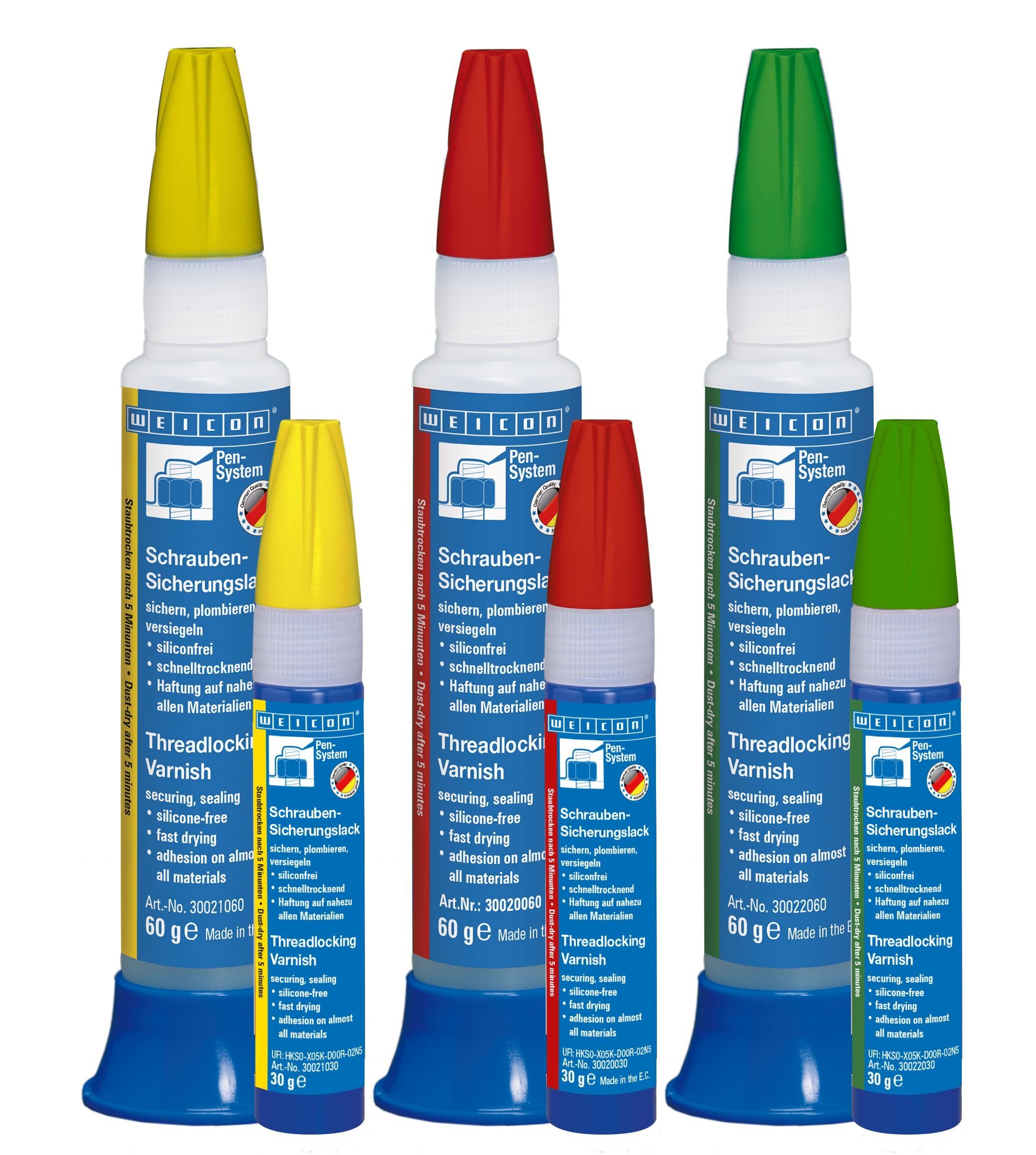 WEICON Schraubensicherung Plombierlack, (Flasche), auf nahezu allen Materialien