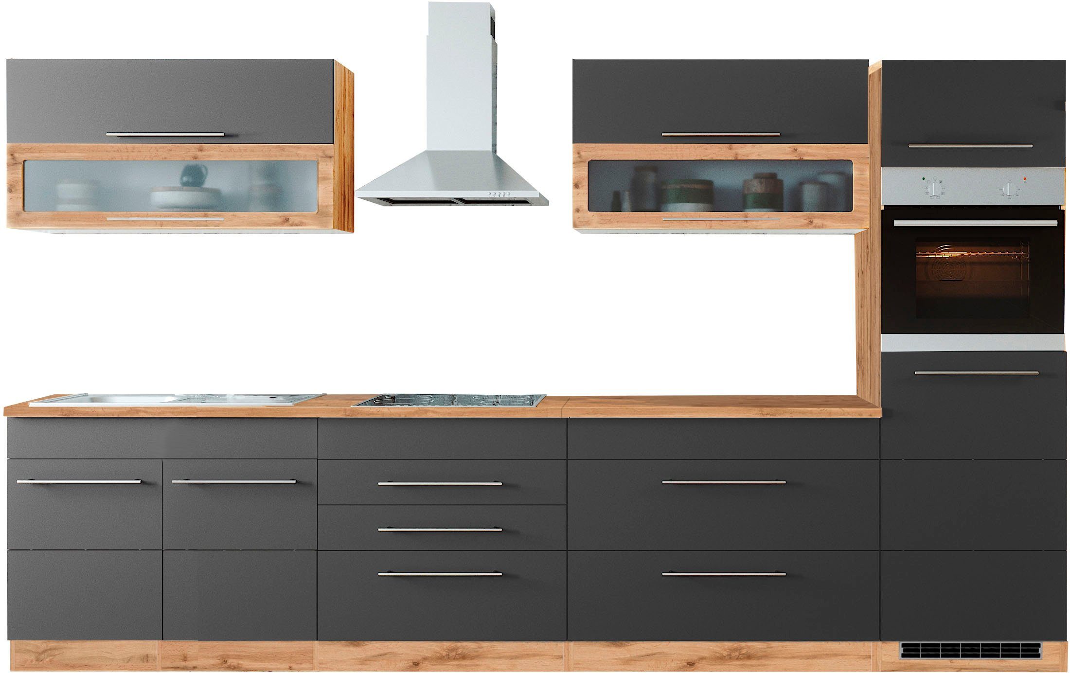 KOCHSTATION Küchenzeile KS-Wien, Breite 340 cm, günstig online kaufen