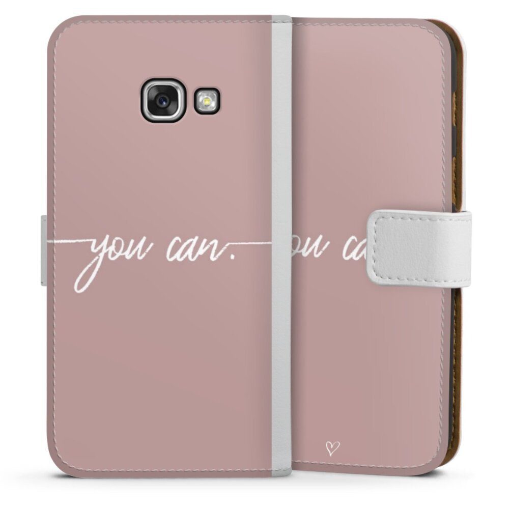 DeinDesign Handyhülle Spruch Sprüche Motivation You Can, Samsung Galaxy A3 ( 2017) Hülle Handy Flip Case Wallet Cover