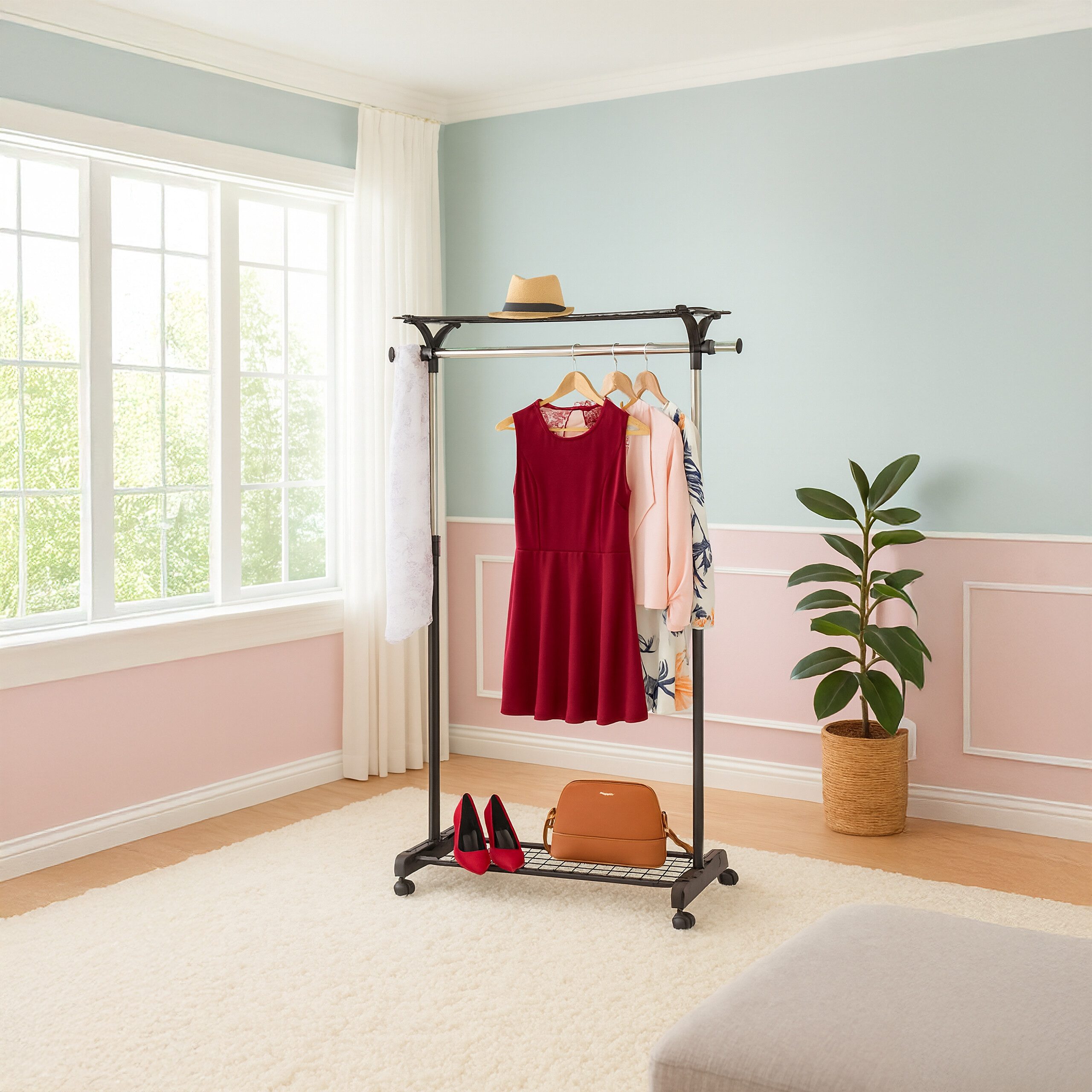 relaxdays Kleiderständer 2 Ablage günstig online kaufen