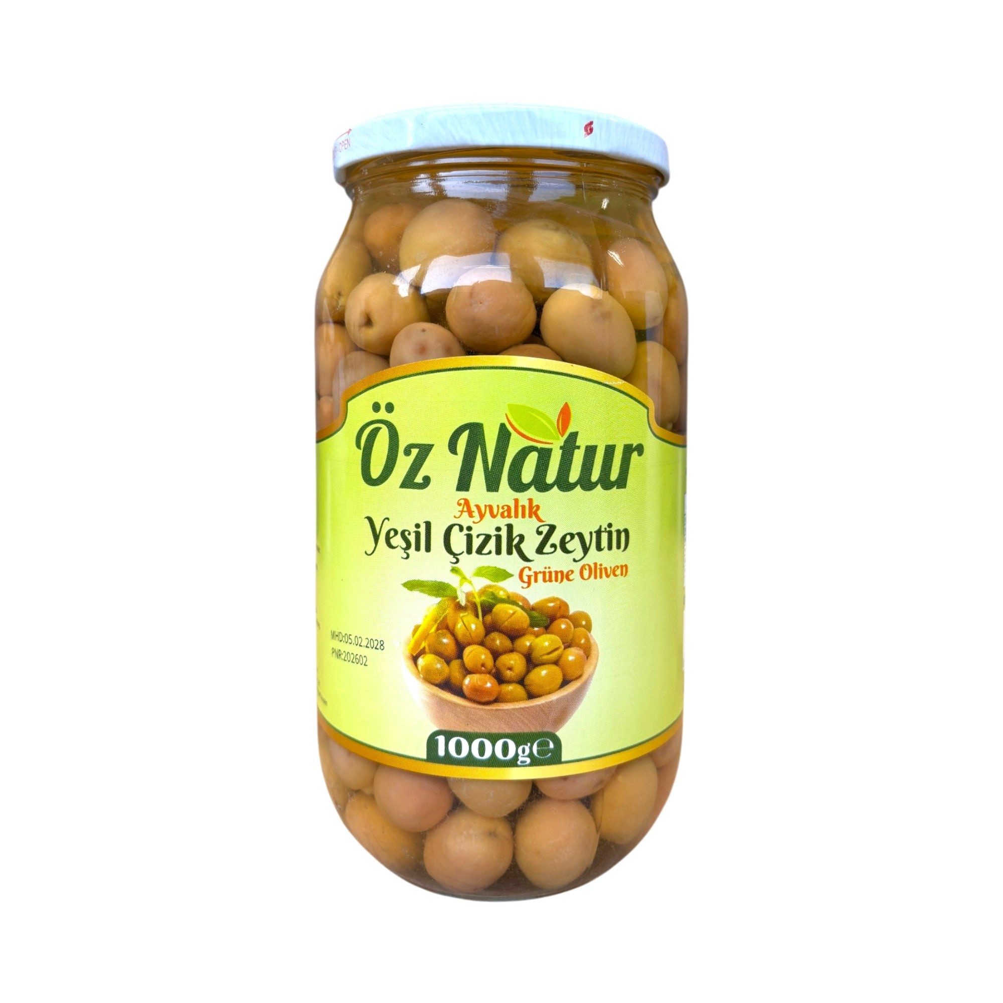 Öz Natur Antipasti, Grüne Oliven (Ayvalik) 900g